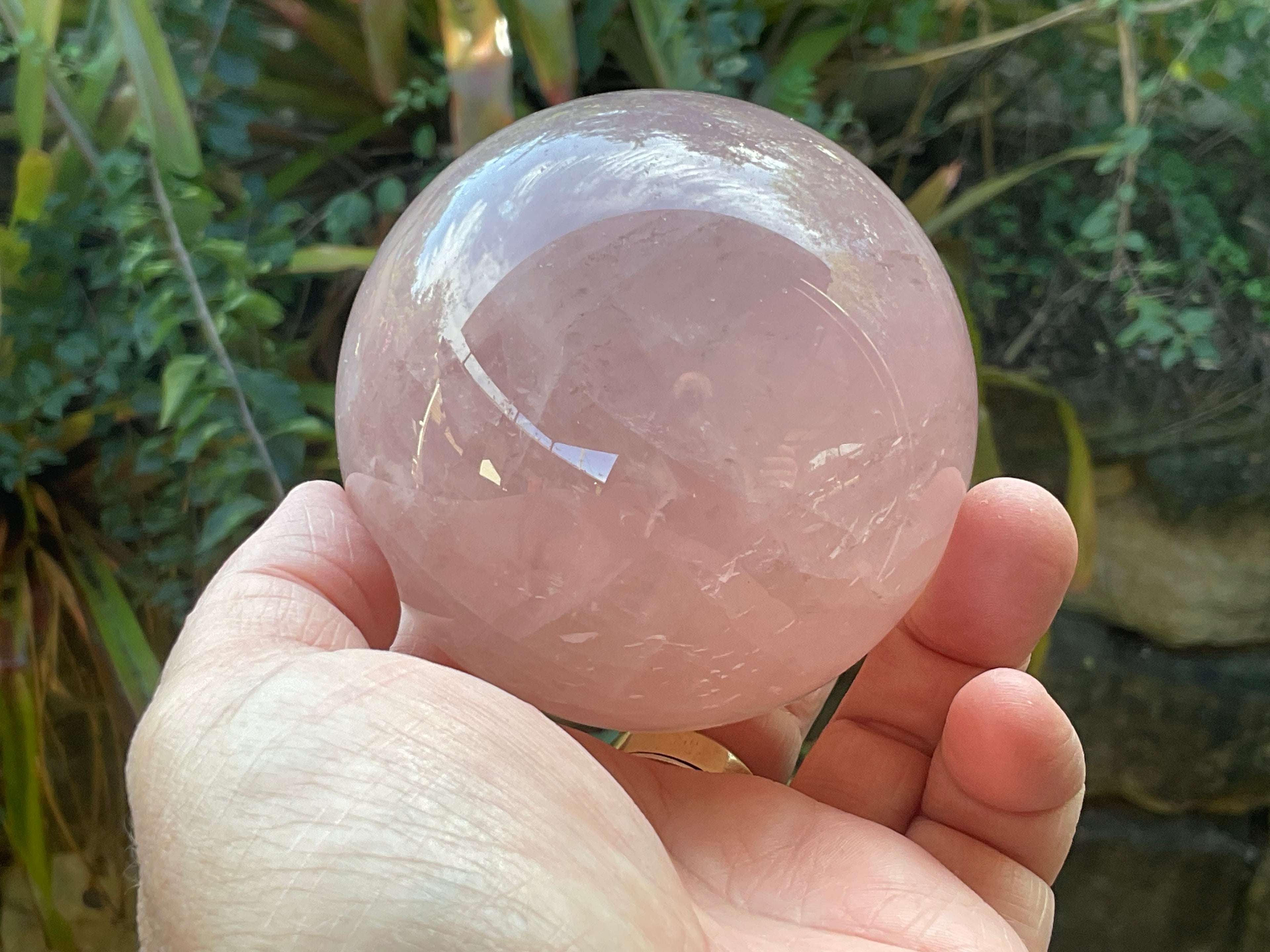 730g Large Lavender Rose Quartz Sphere