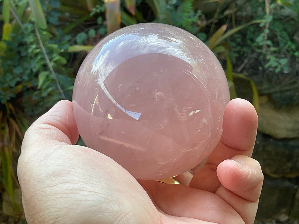 730g Large Lavender Rose Quartz Sphere