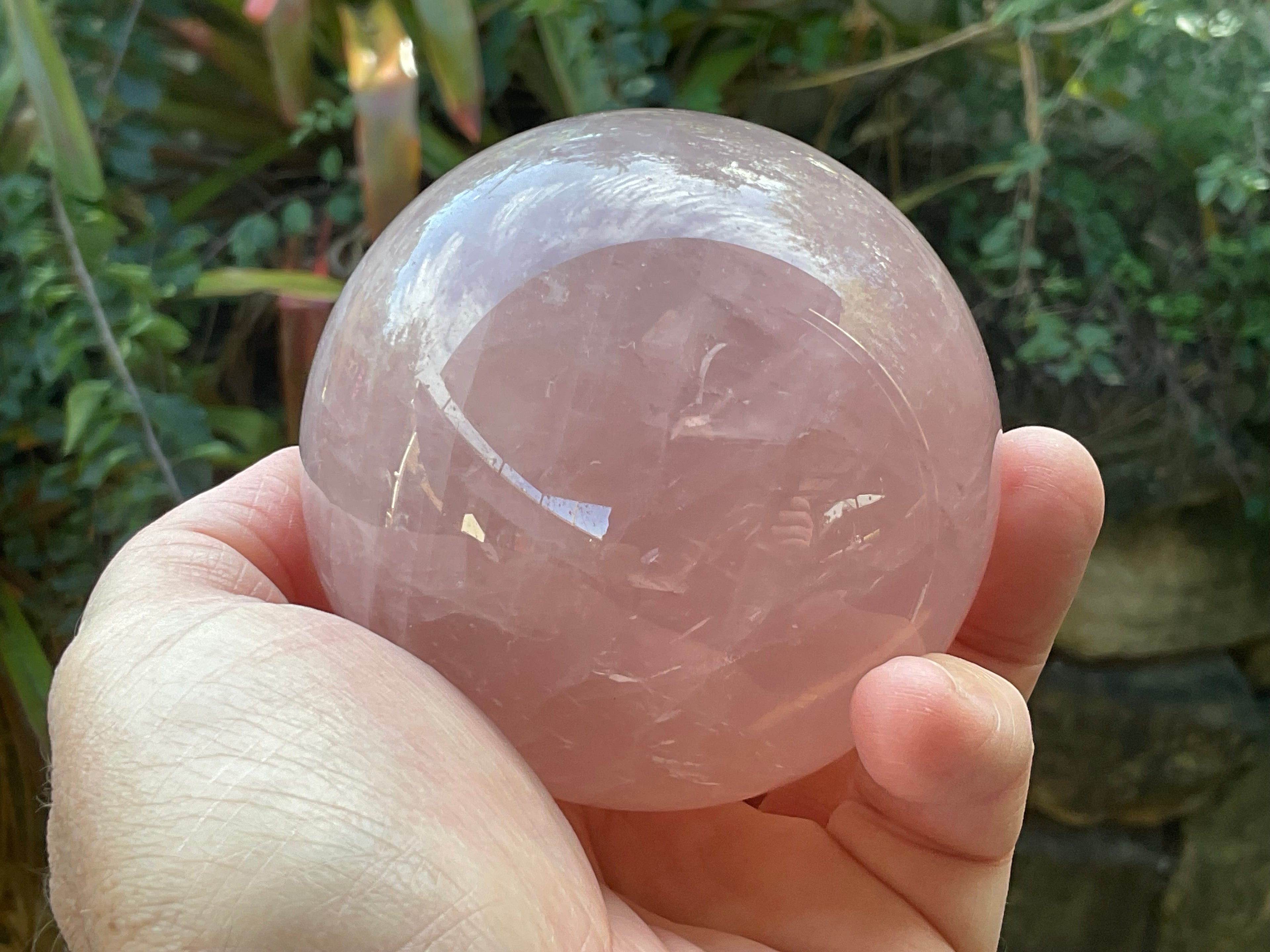 730g Large Lavender Rose Quartz Sphere