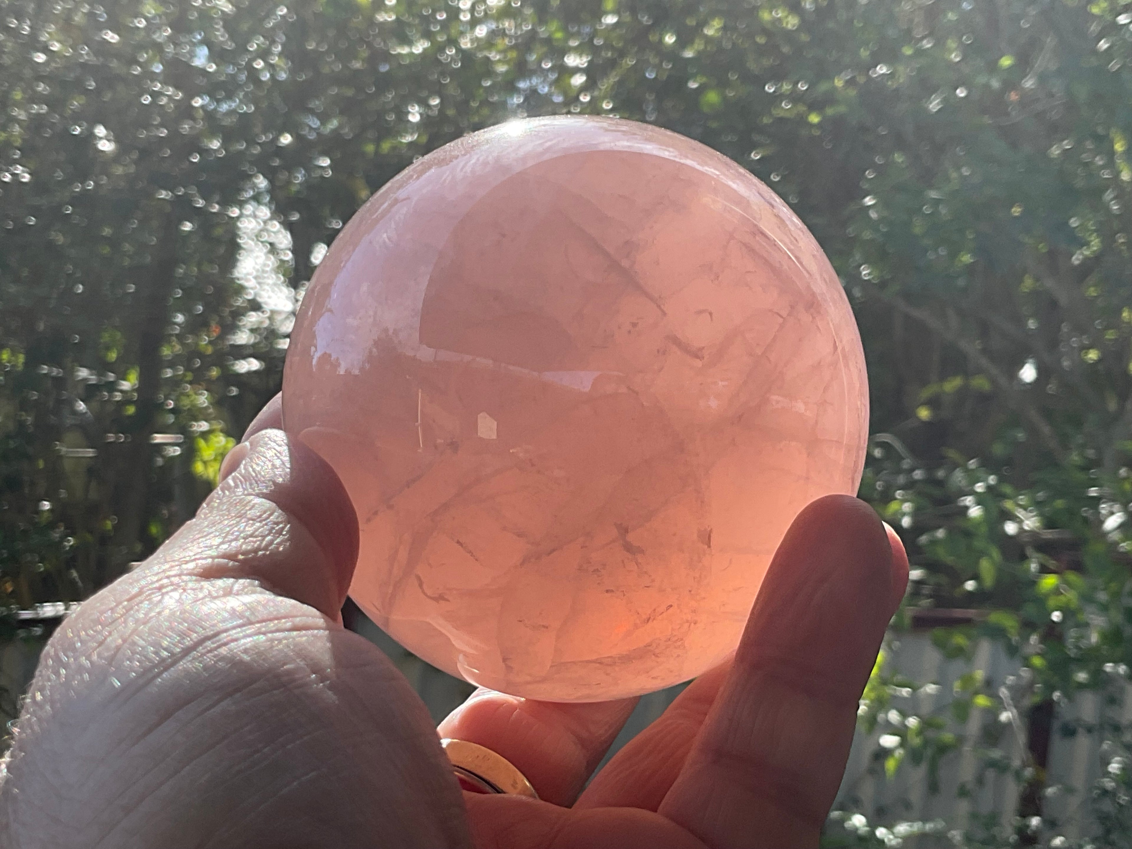 730g Large Lavender Rose Quartz Sphere