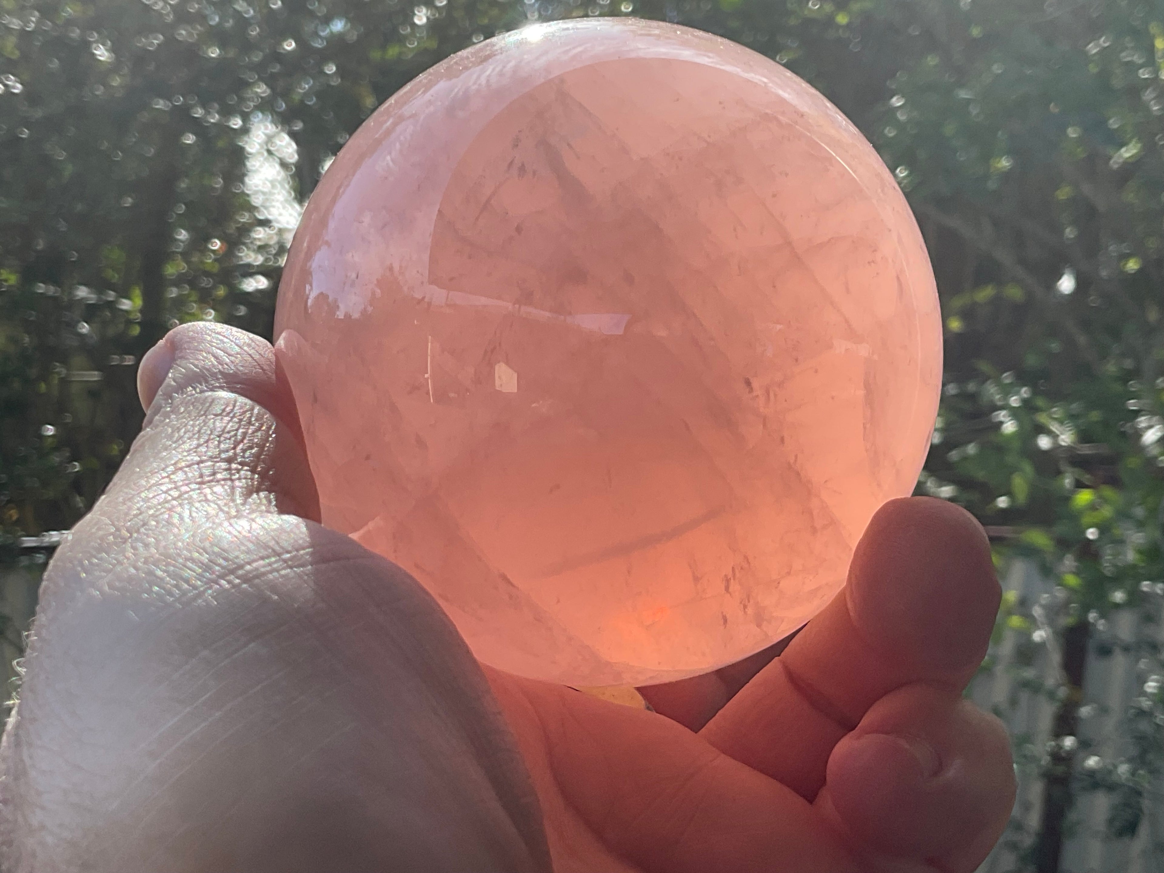 730g Large Lavender Rose Quartz Sphere