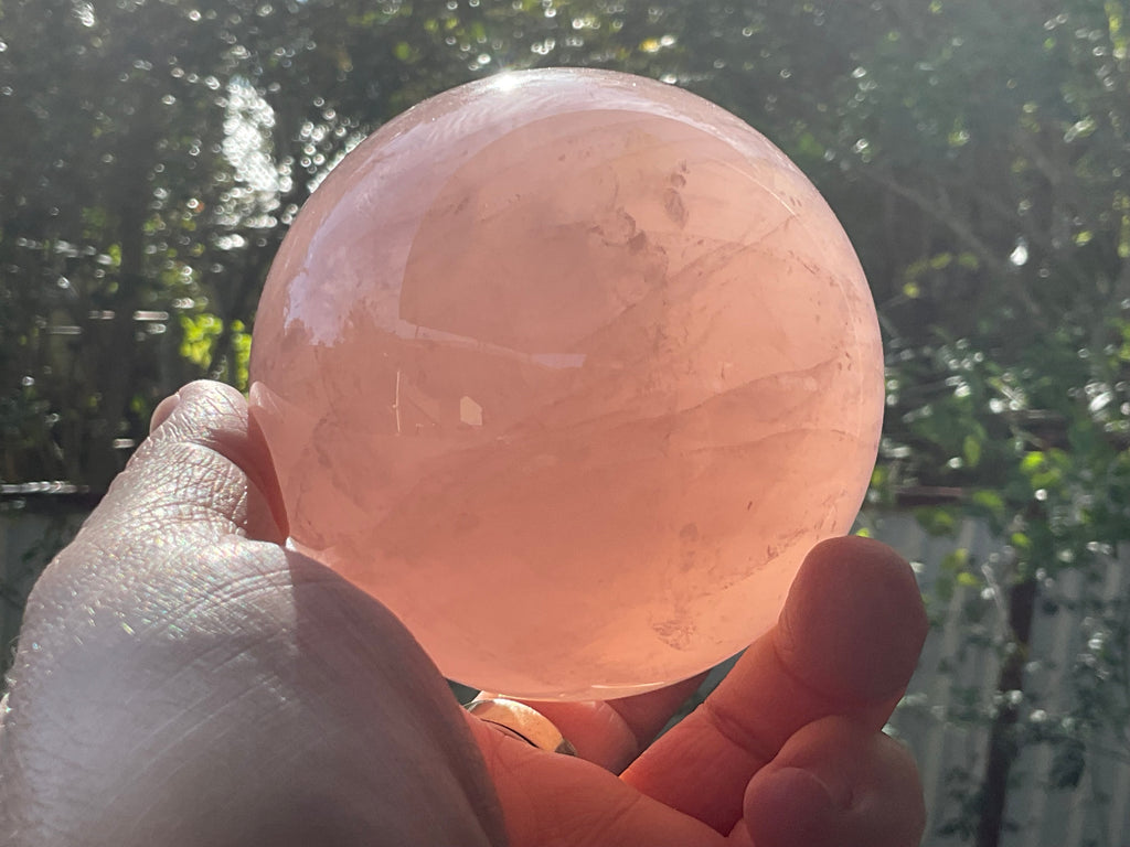 730g Large Lavender Rose Quartz Sphere