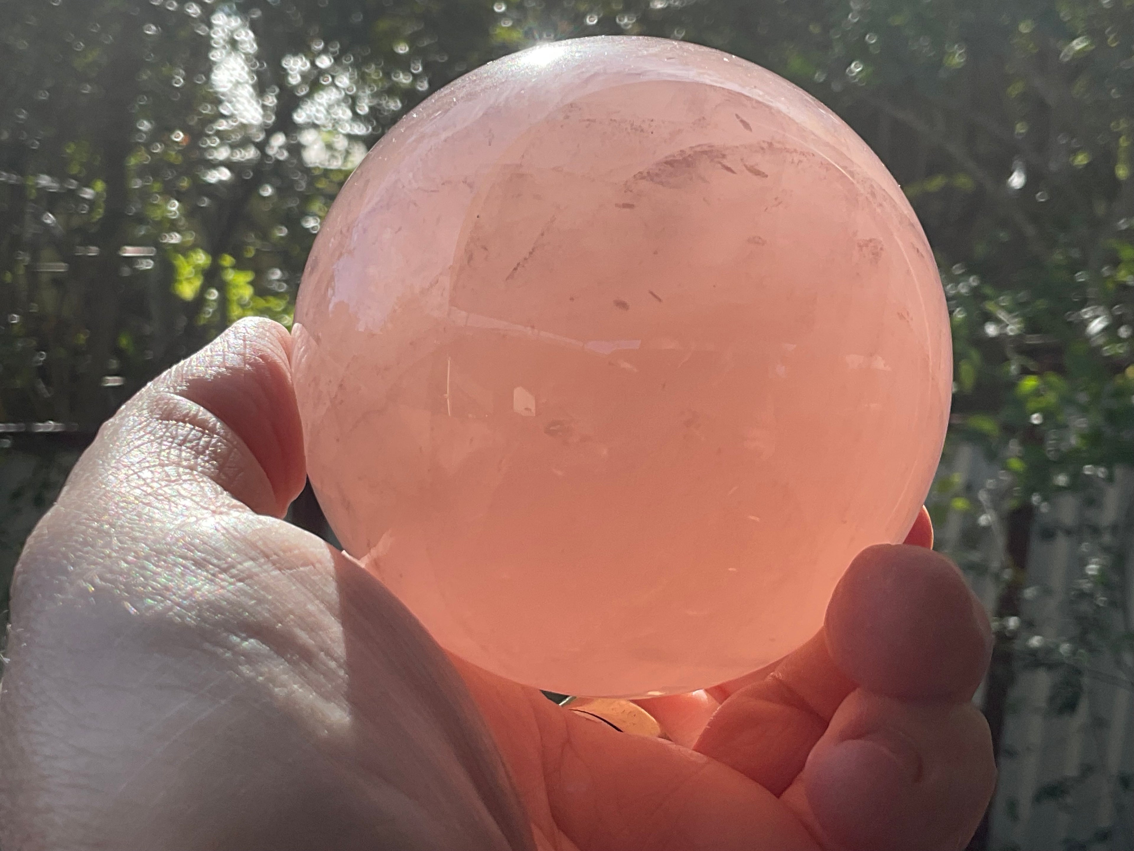 730g Large Lavender Rose Quartz Sphere