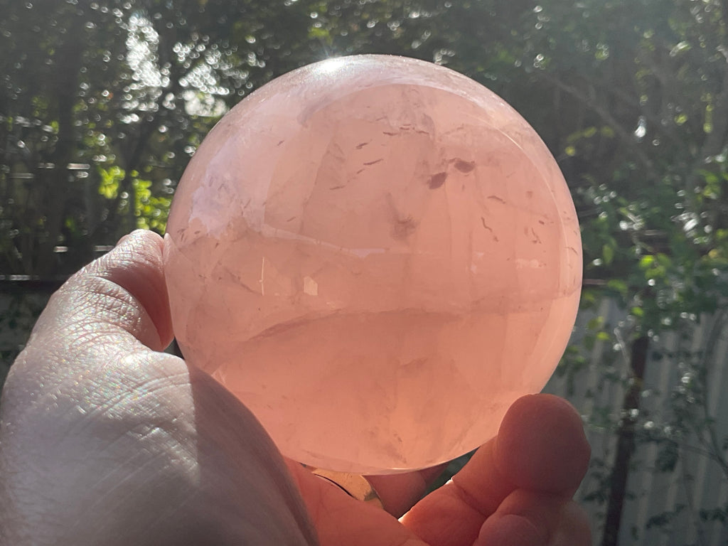 730g Large Lavender Rose Quartz Sphere