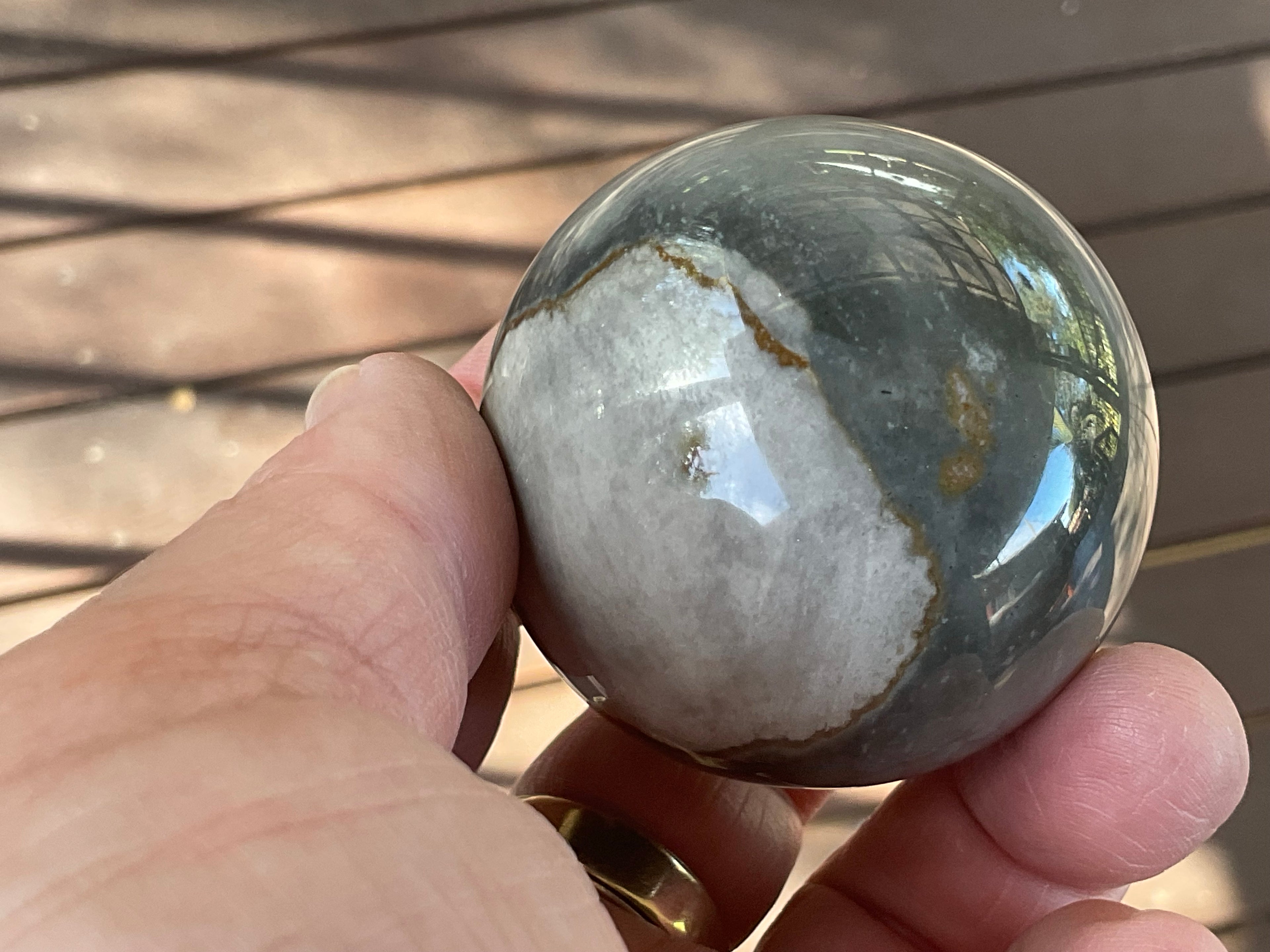 183g Polychrome Jasper Sphere 1B