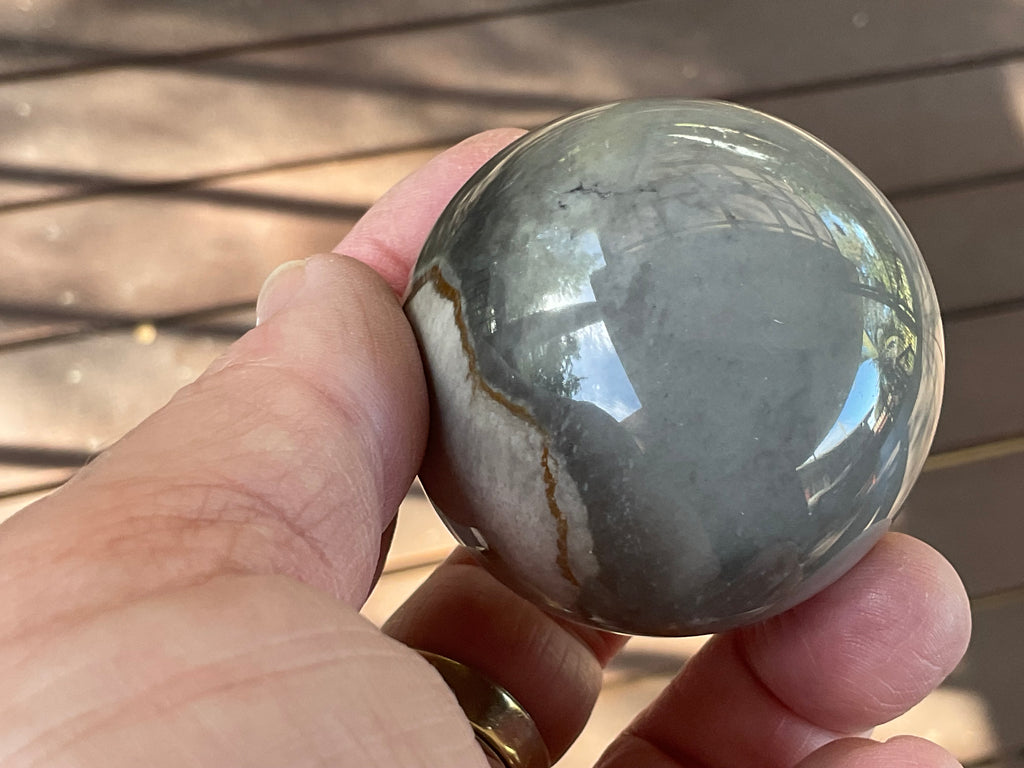 183g Polychrome Jasper Sphere 1B