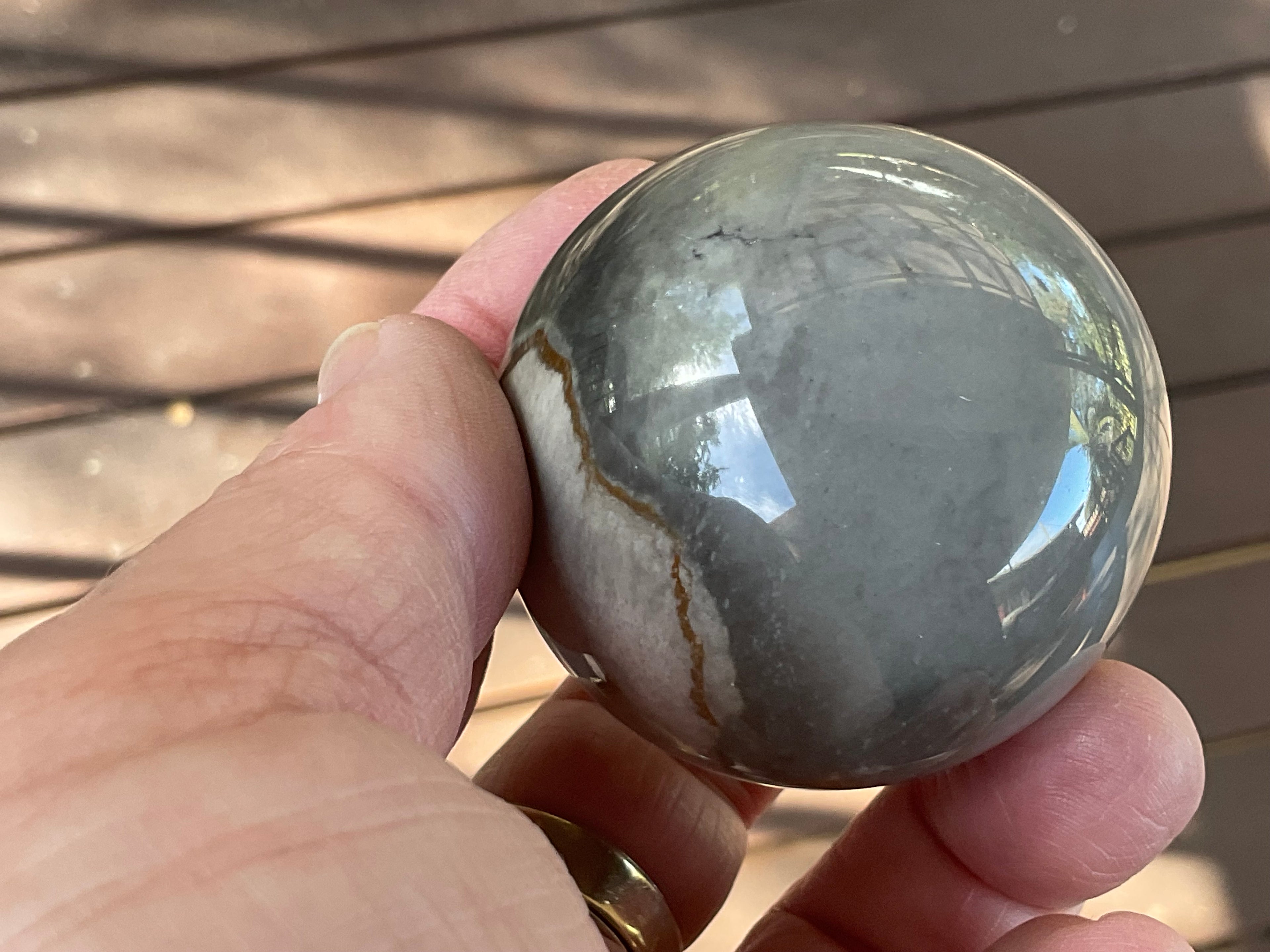 183g Polychrome Jasper Sphere 1B
