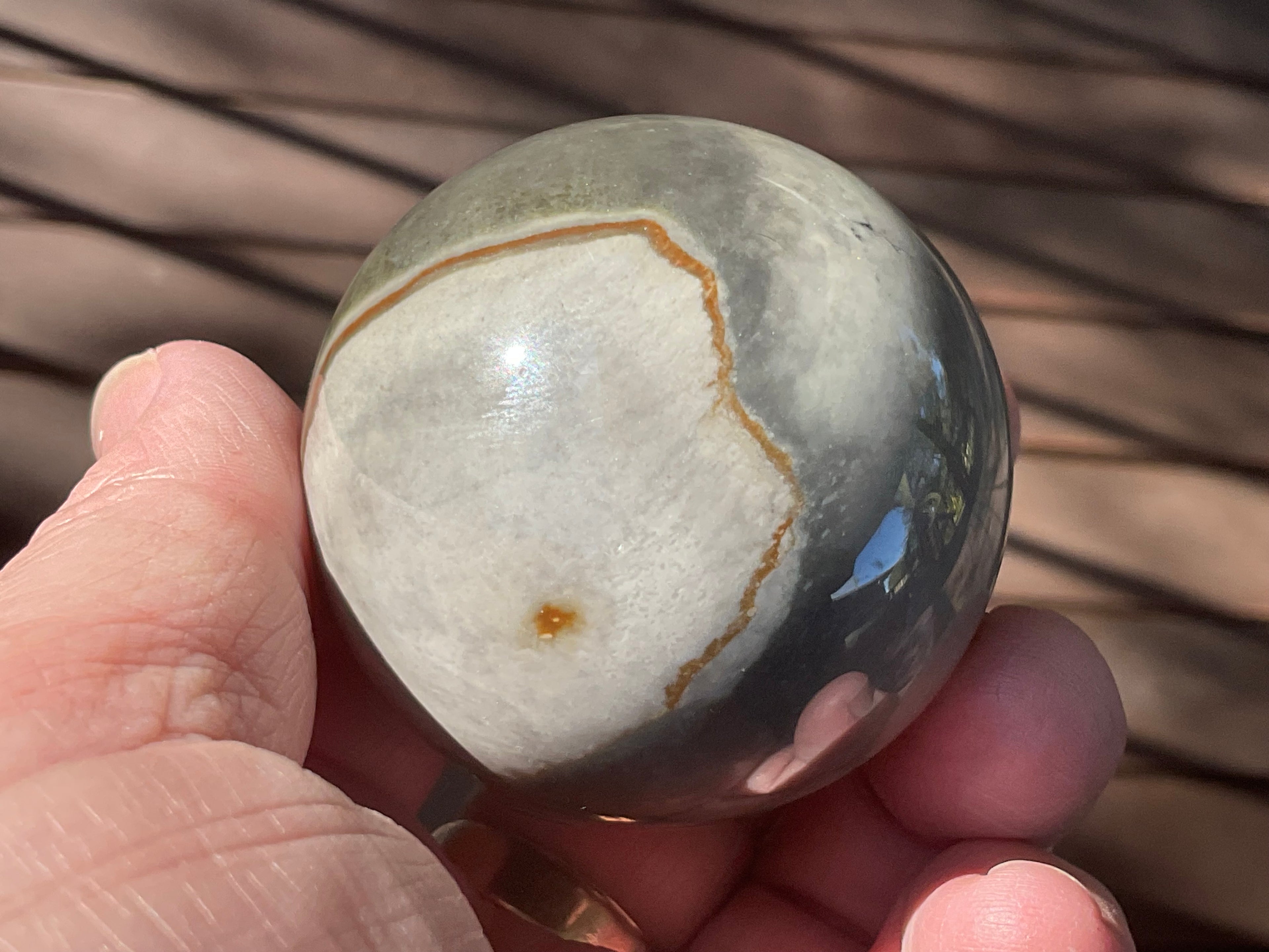 183g Polychrome Jasper Sphere 1B
