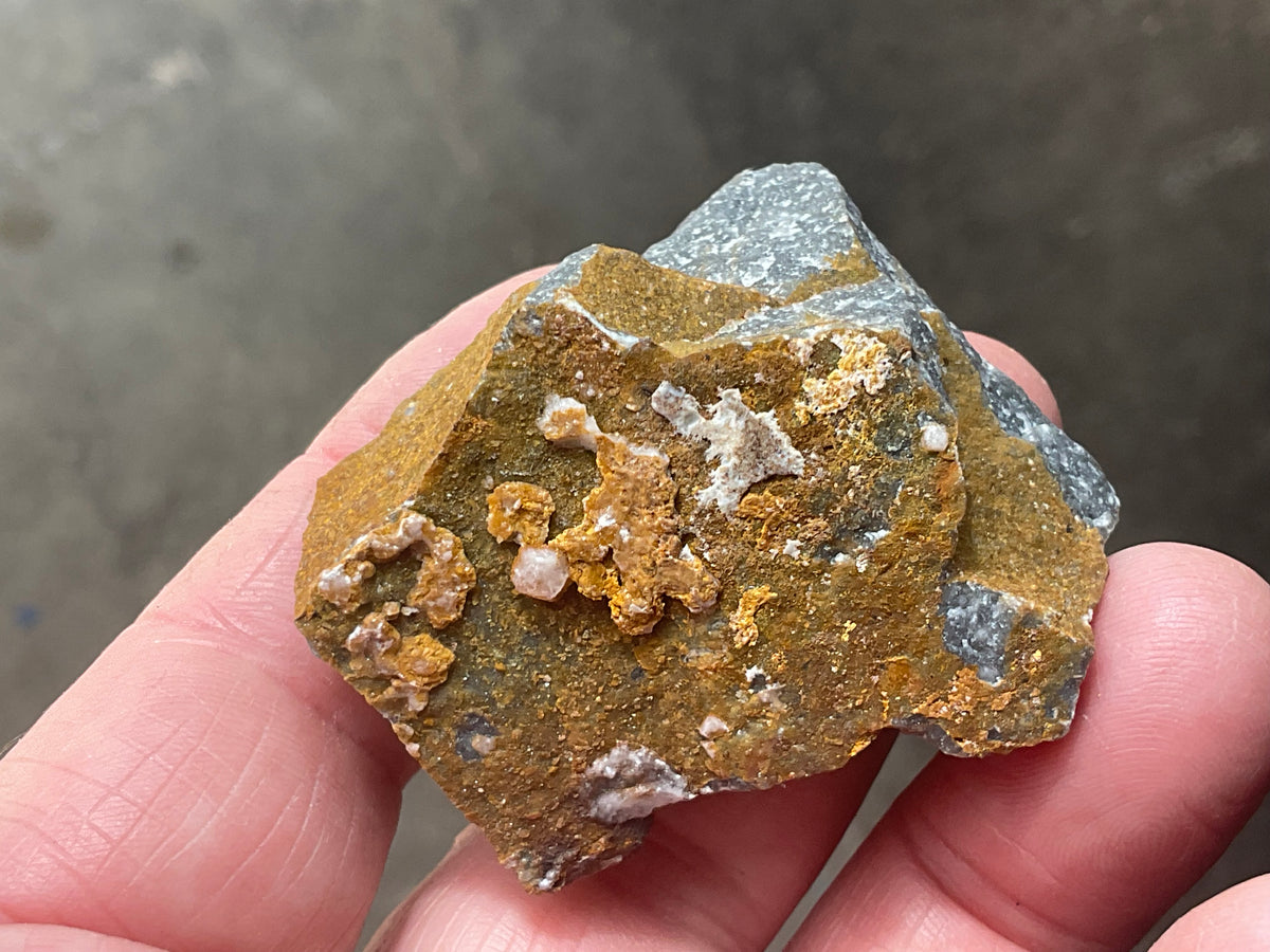 58g Calcite Balls on Quartz Matrix Specimen