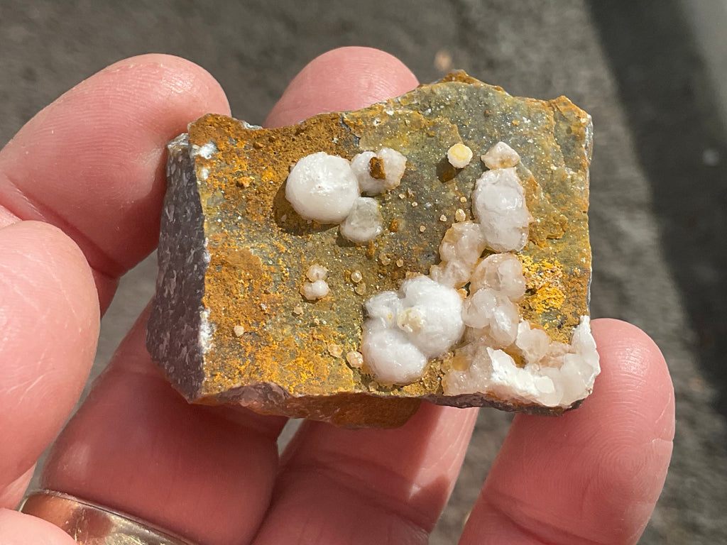 58g Calcite Balls on Quartz Matrix Specimen