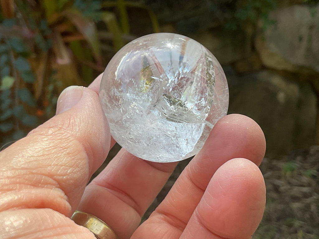 76g Clear Quartz Sphere with Rainbows 3C