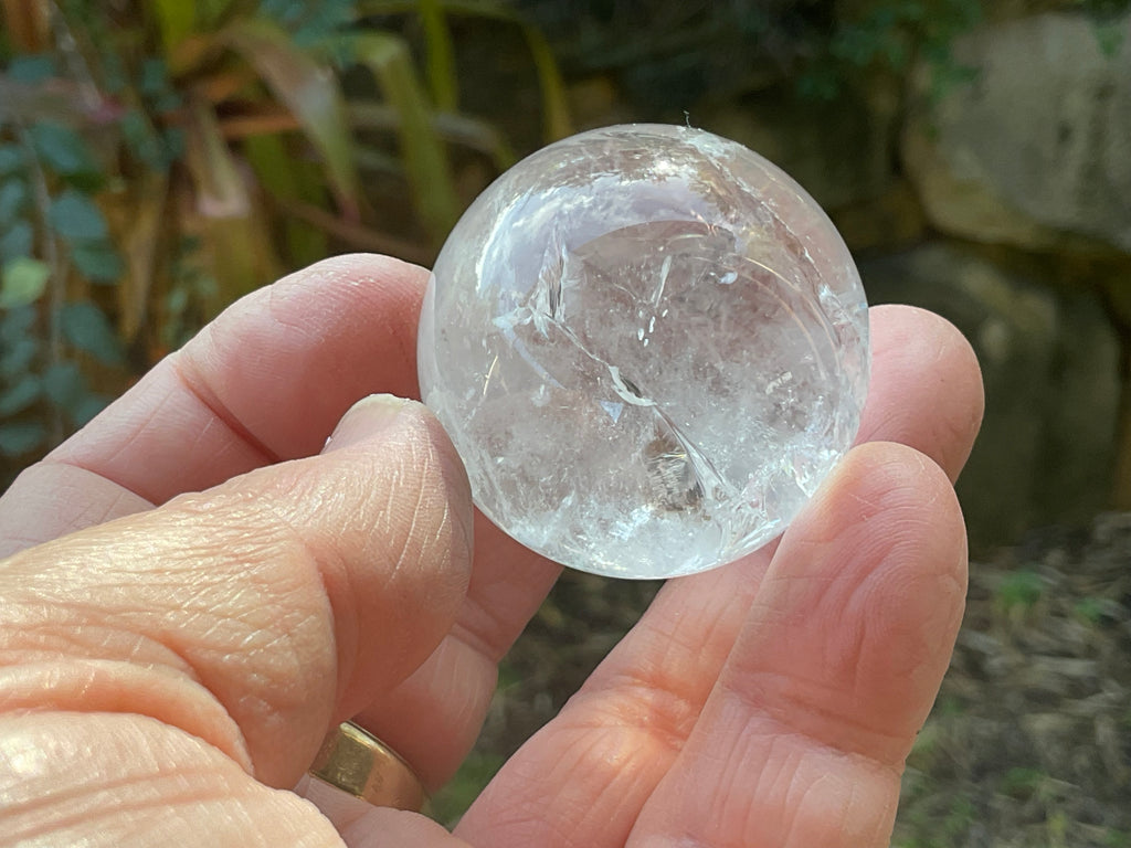 76g Clear Quartz Sphere with Rainbows 3C