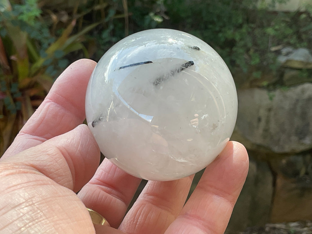 300g Tourmalated Quartz Sphere 1A