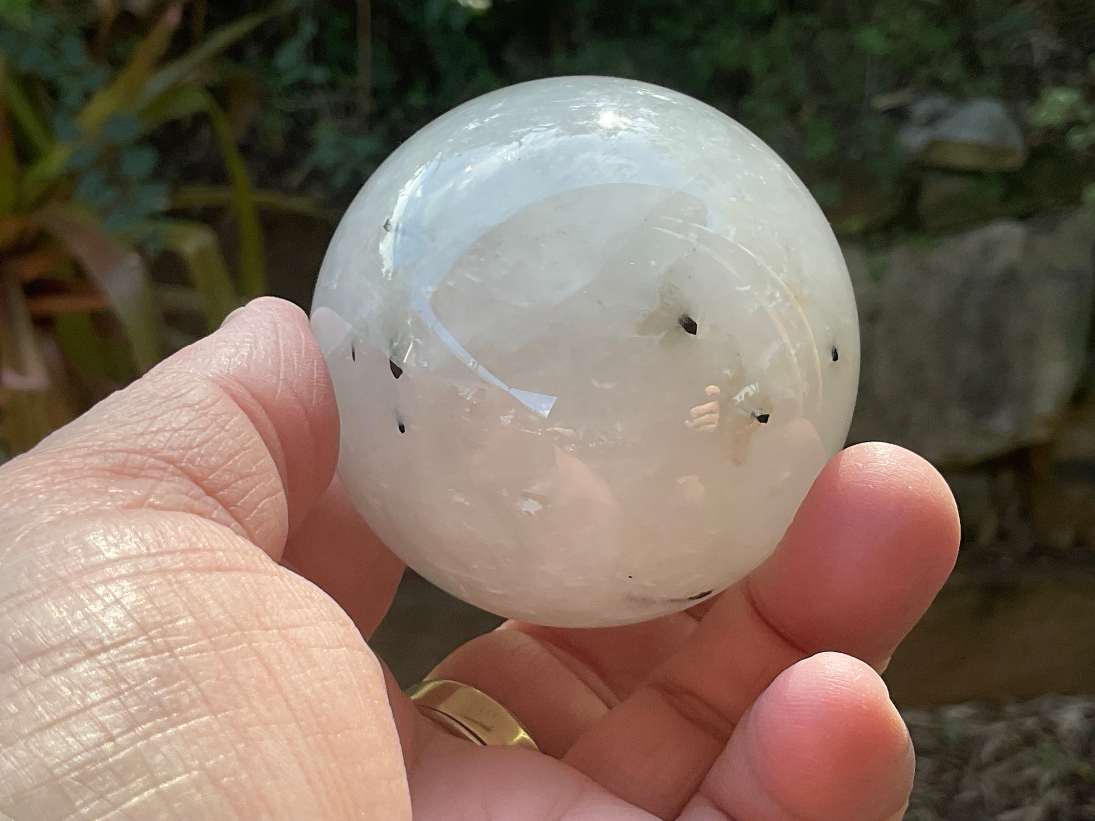 300g Tourmalated Quartz Sphere 1A