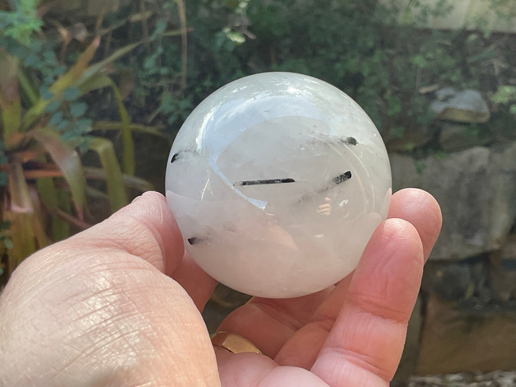 300g Tourmalated Quartz Sphere 1A