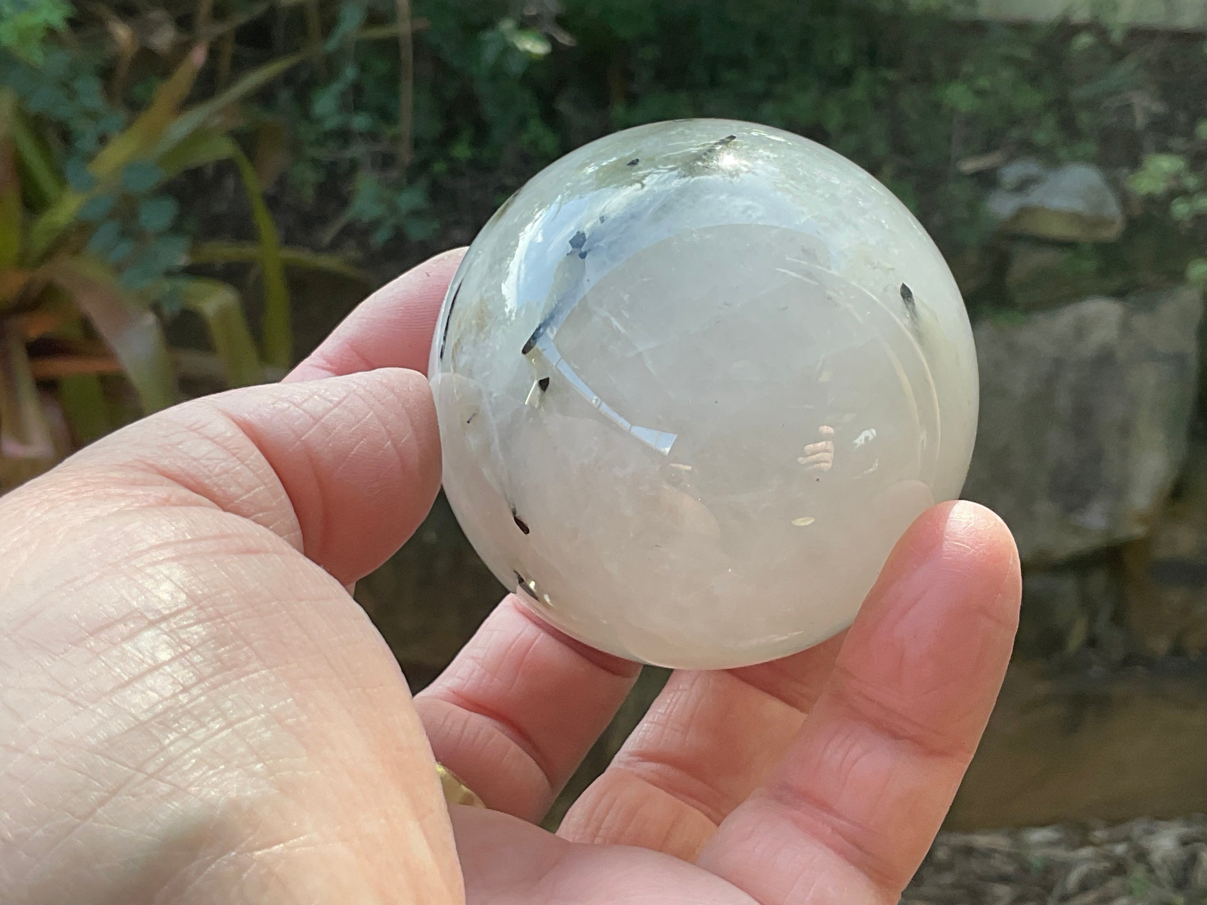 300g Tourmalated Quartz Sphere 1A
