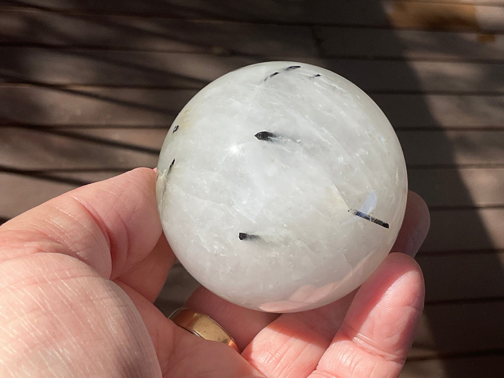 300g Tourmalated Quartz Sphere 1A