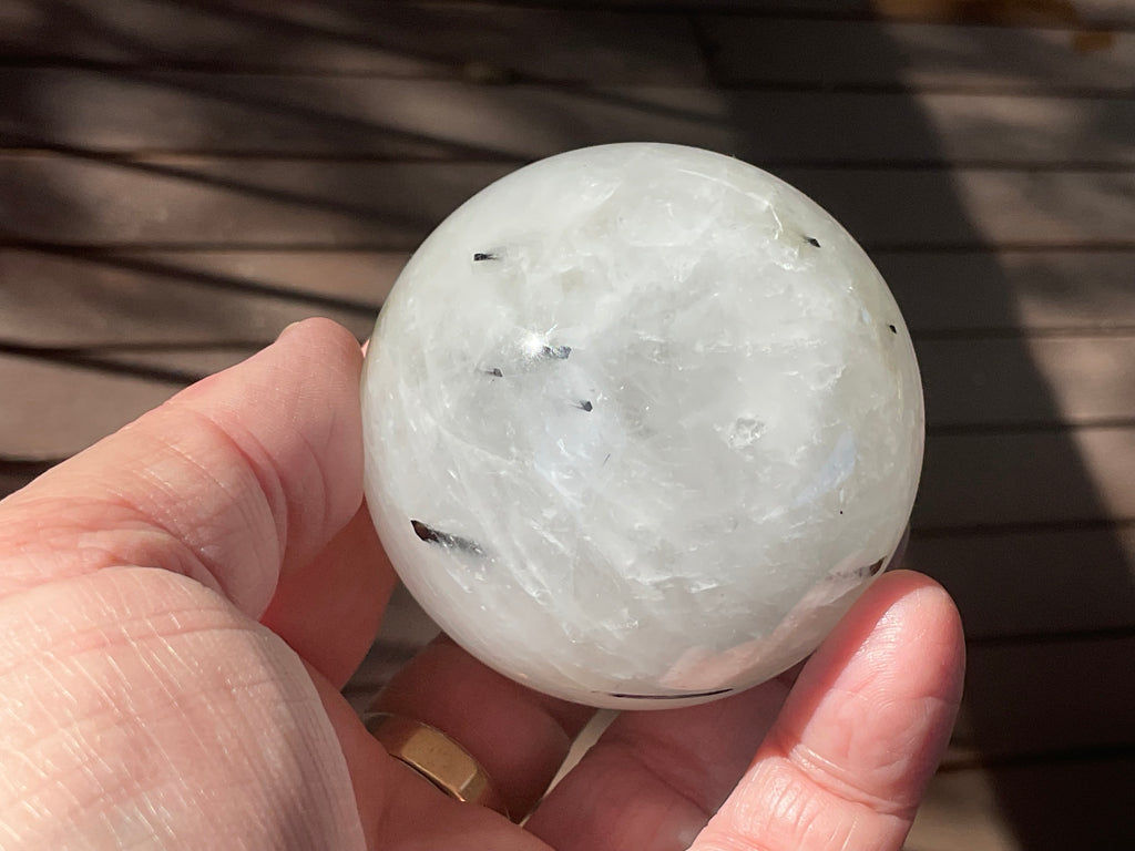 300g Tourmalated Quartz Sphere 1A