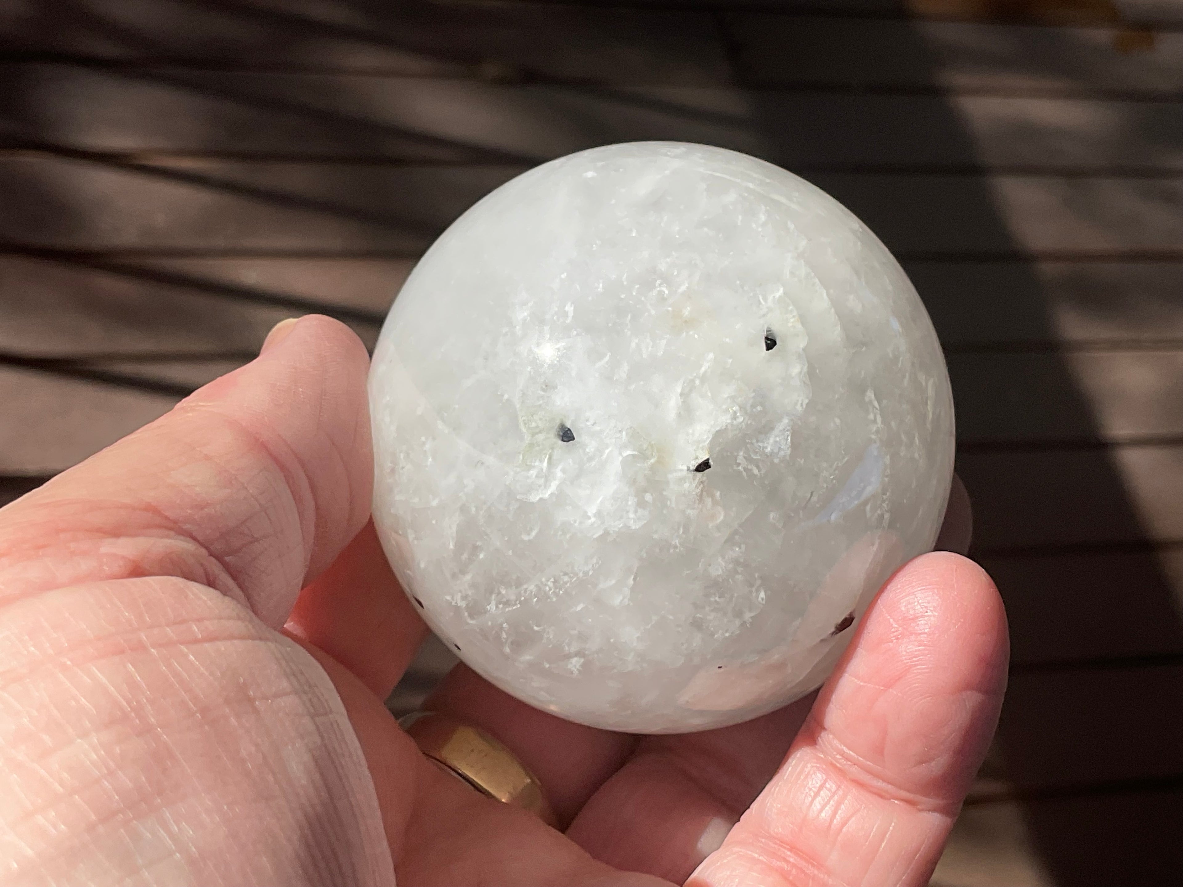 300g Tourmalated Quartz Sphere 1A