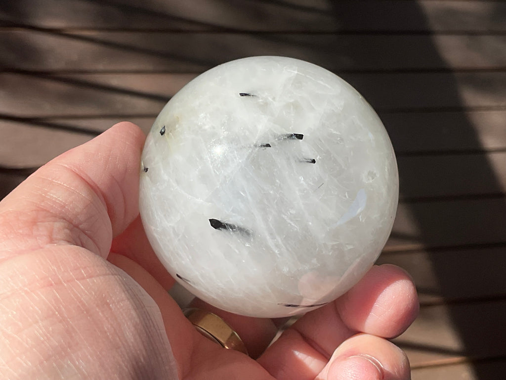 300g Tourmalated Quartz Sphere 1A