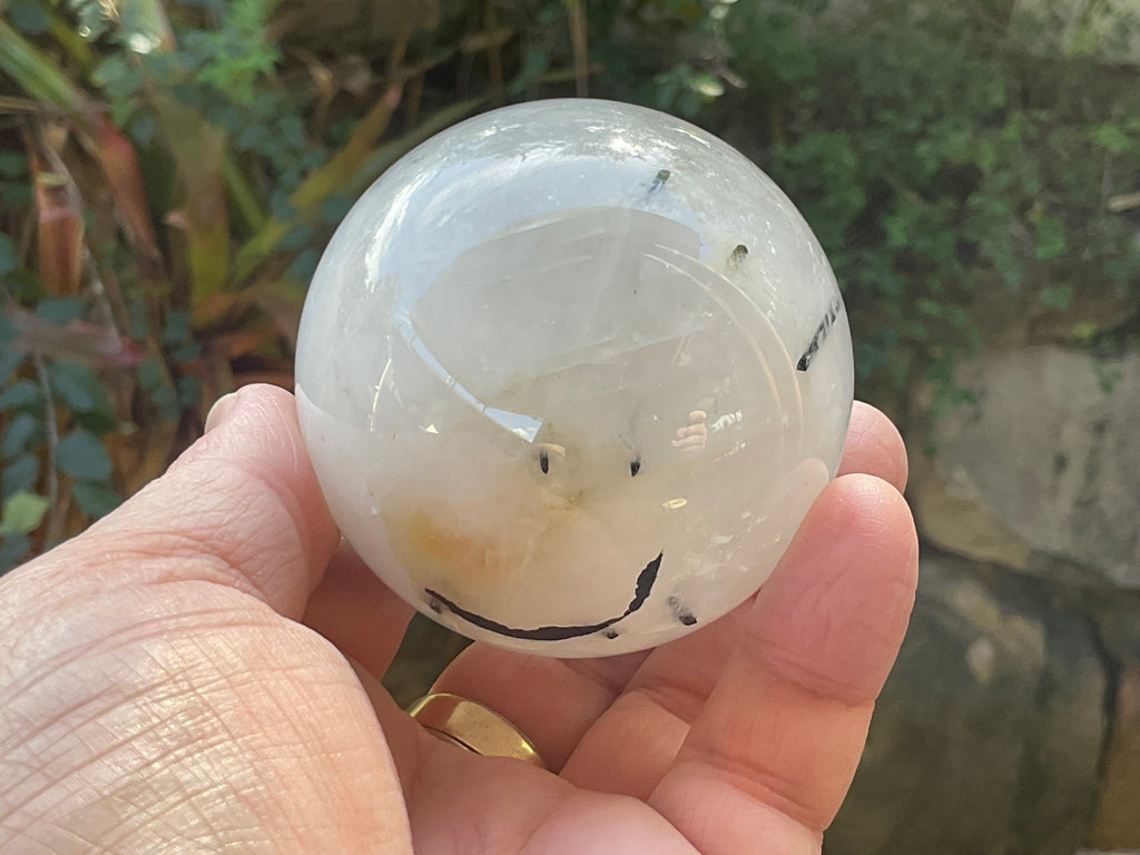 369g Tourmalated Quartz Sphere 1C