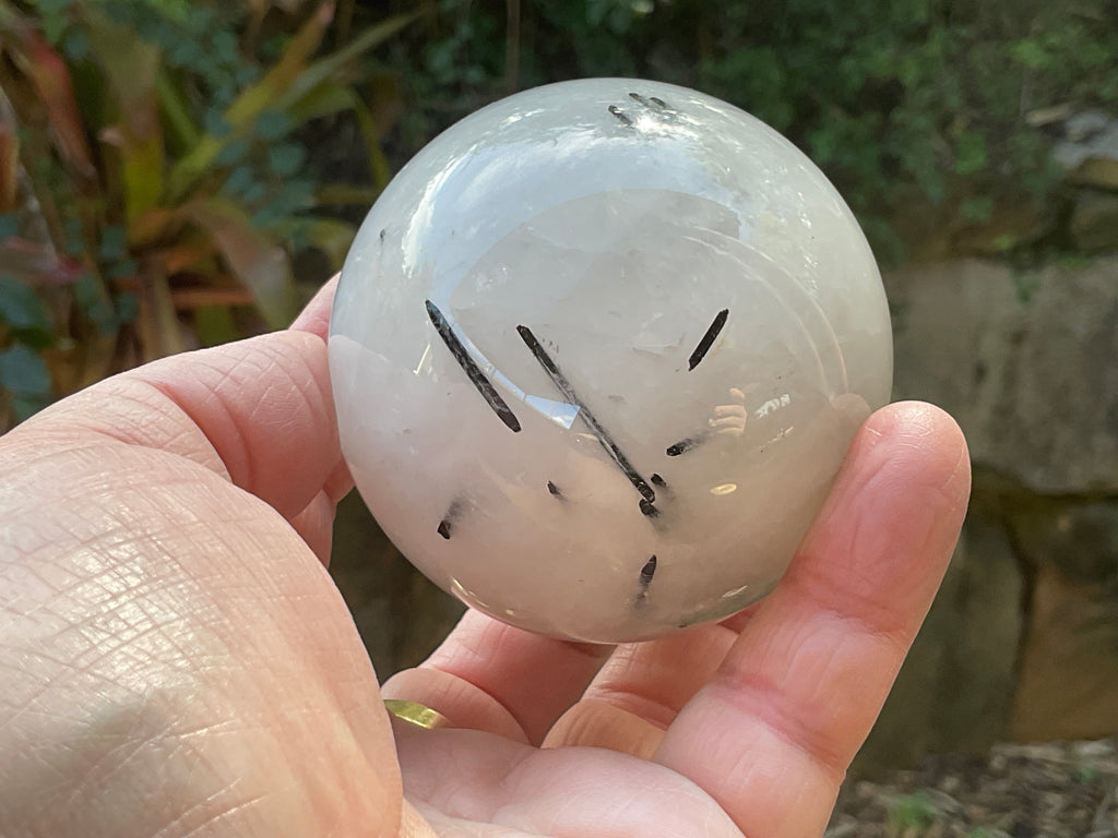 416g Tourmalated Quartz Sphere 2B