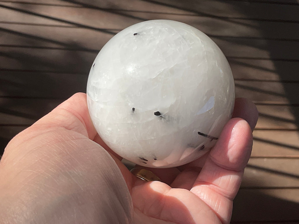 416g Tourmalated Quartz Sphere 2B
