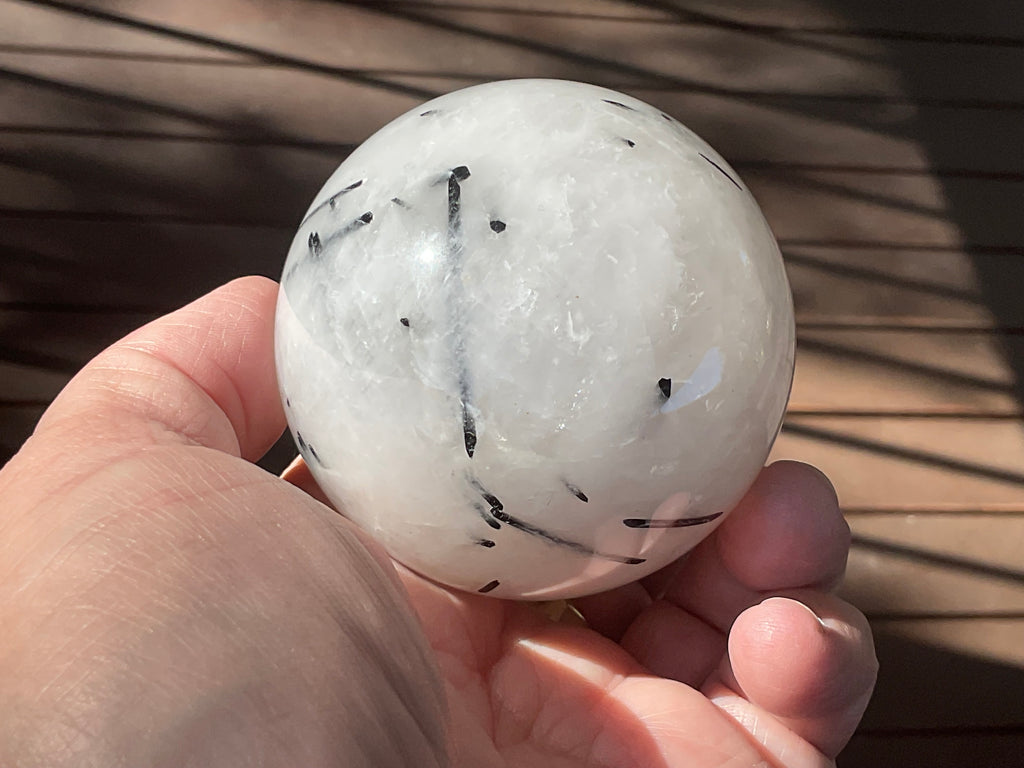 416g Tourmalated Quartz Sphere 2B