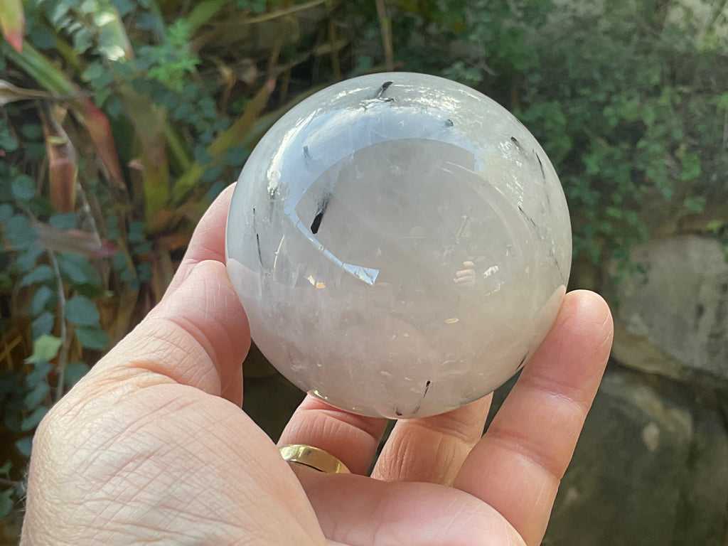 550g Tourmalated Quartz Sphere 3B
