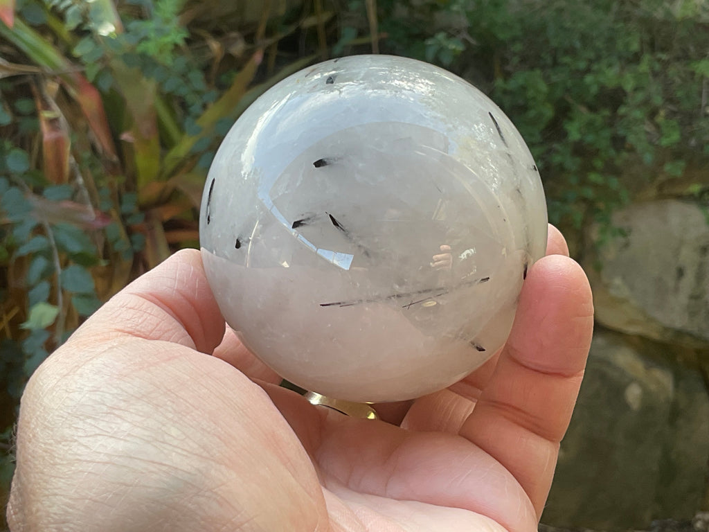 550g Tourmalated Quartz Sphere 3B