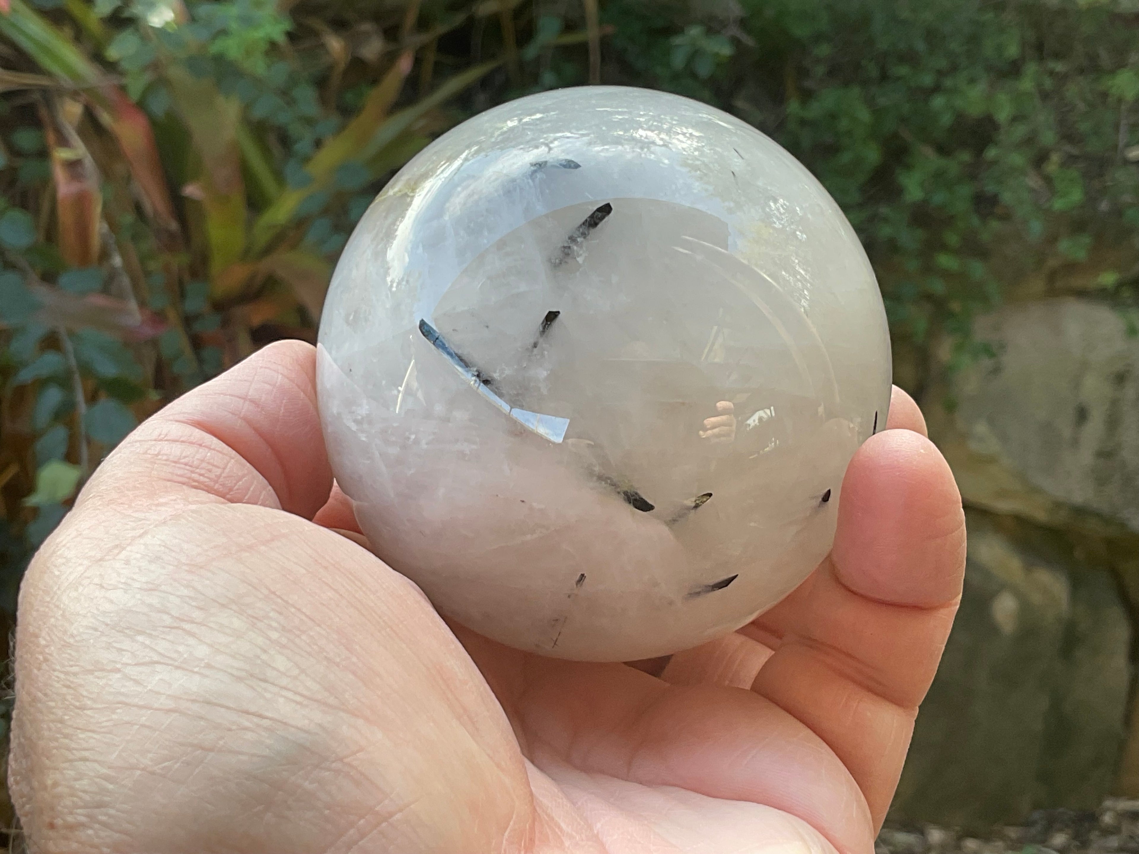 550g Tourmalated Quartz Sphere 3B