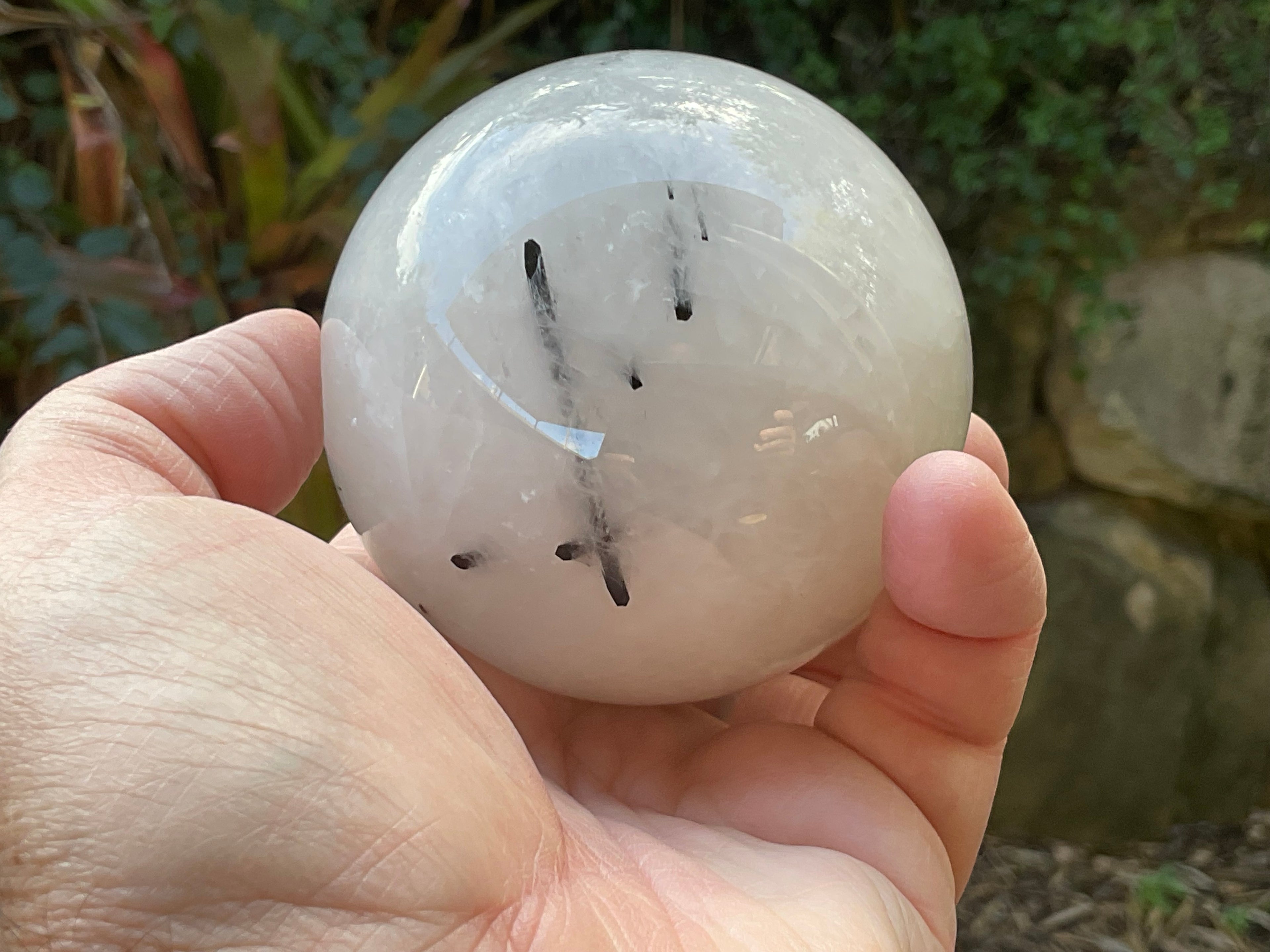 550g Tourmalated Quartz Sphere 3B