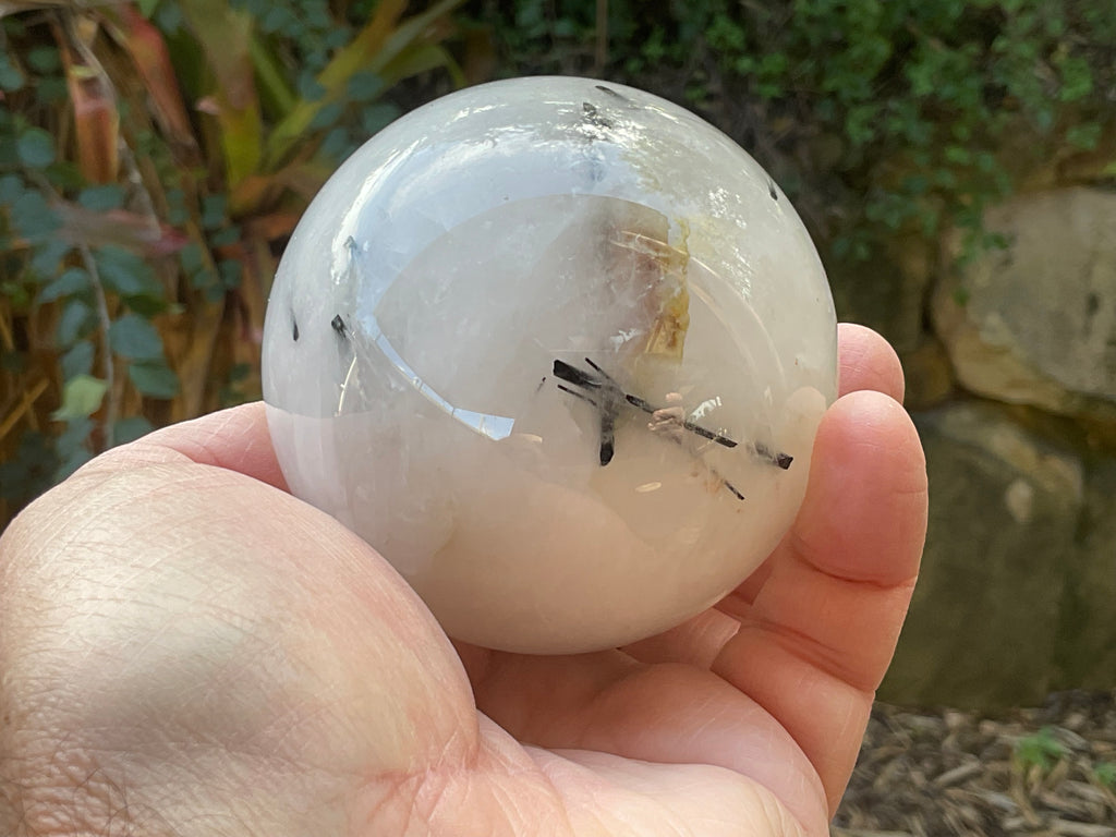 550g Tourmalated Quartz Sphere 3B