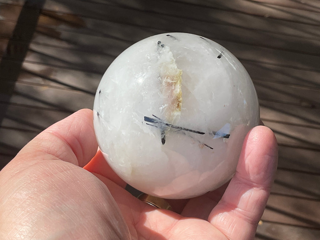 550g Tourmalated Quartz Sphere 3B