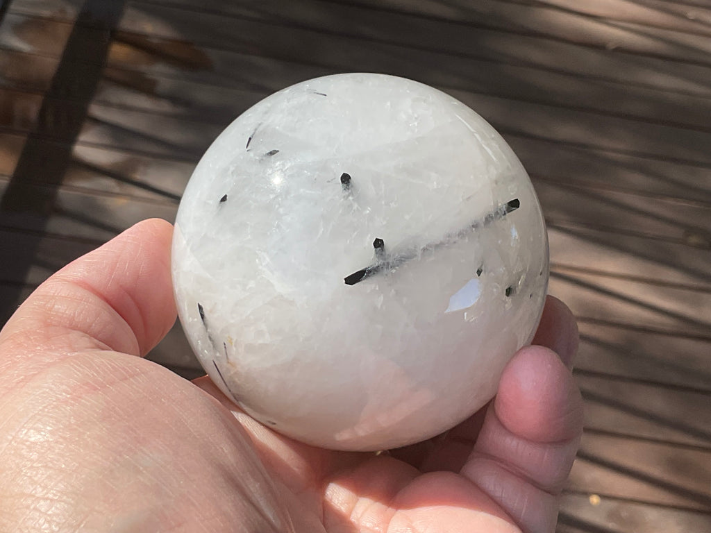 550g Tourmalated Quartz Sphere 3B