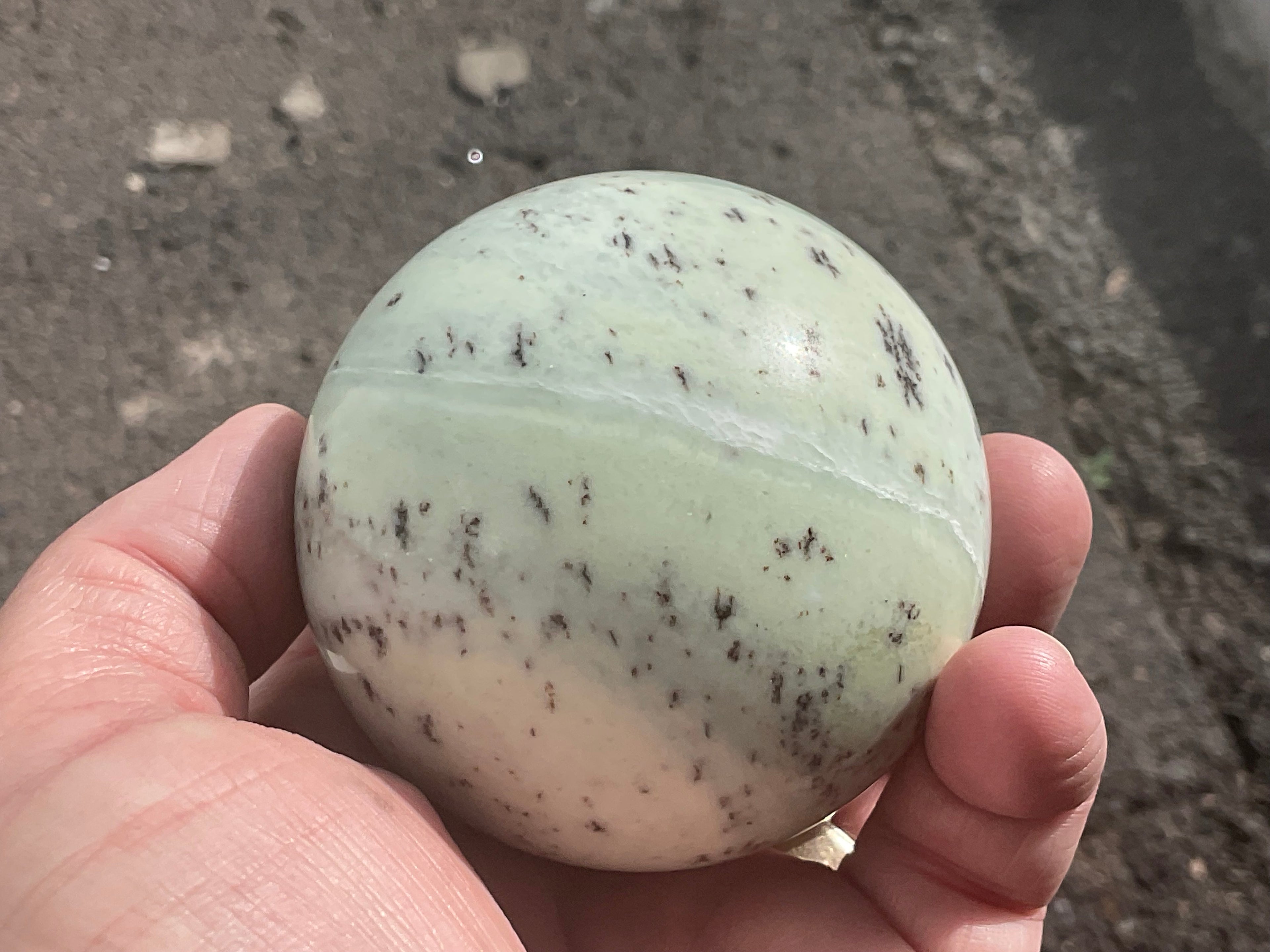 412g Chinese Dendritic Jasper/Siltstone Sphere B
