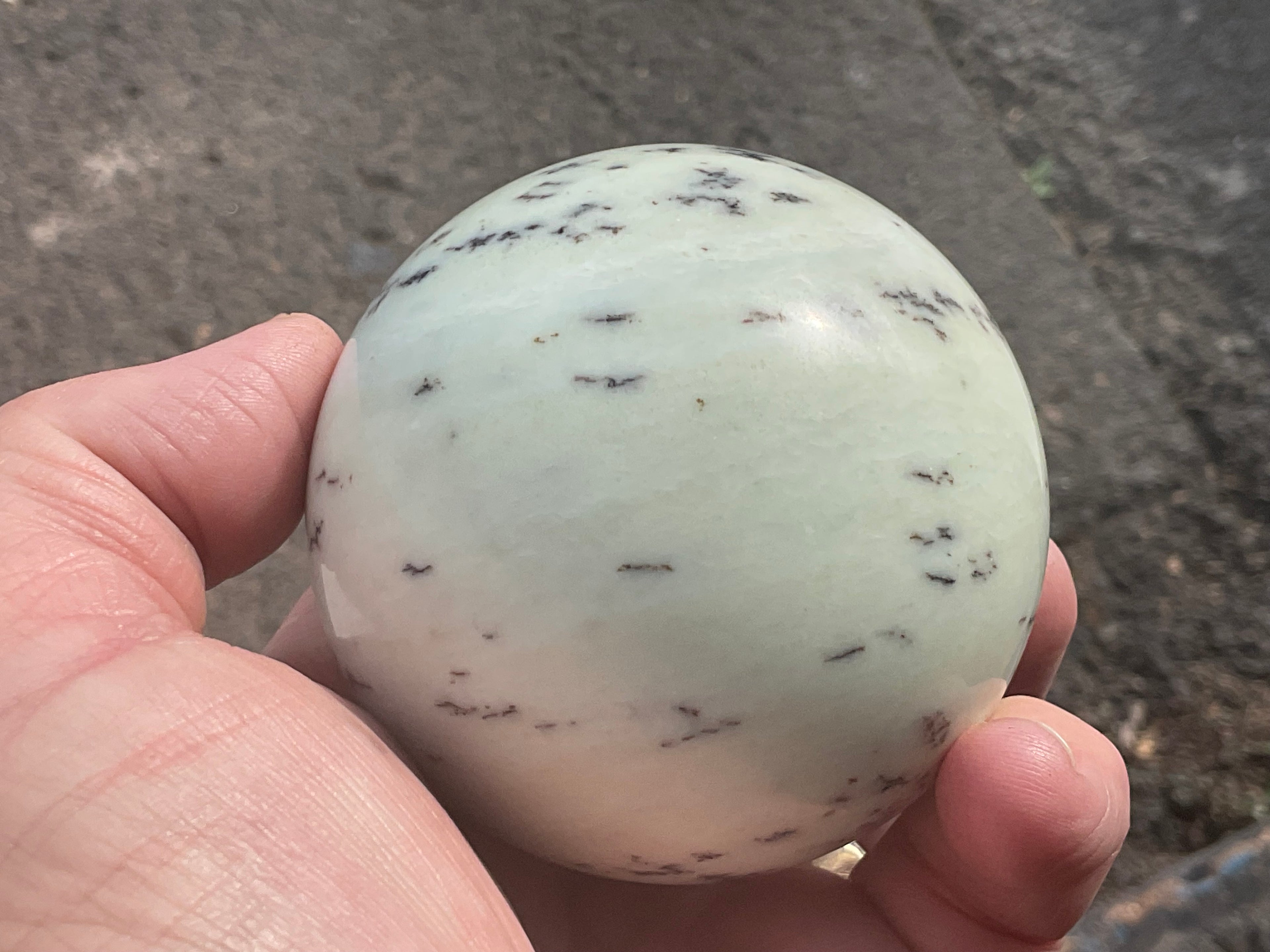 436g Chinese Dendritic Jasper/Siltstone Sphere C