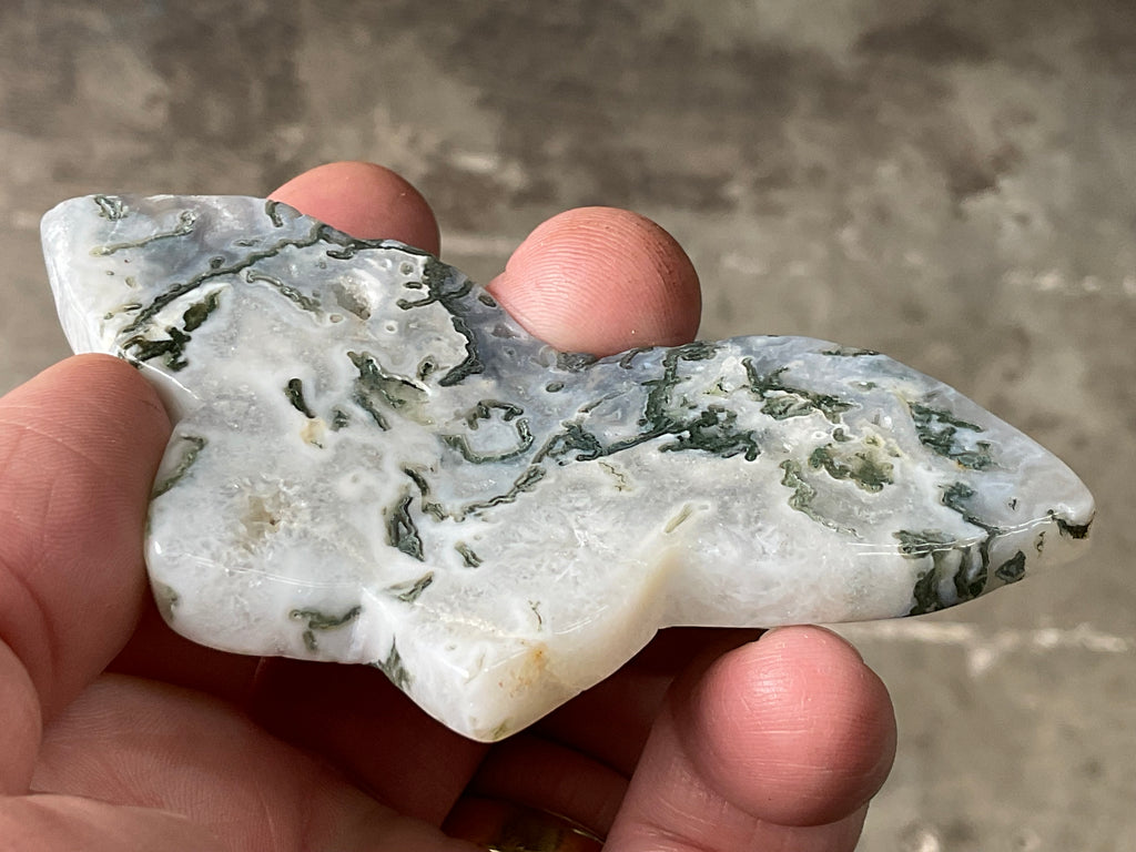 64g Moss Agate Butterfly
