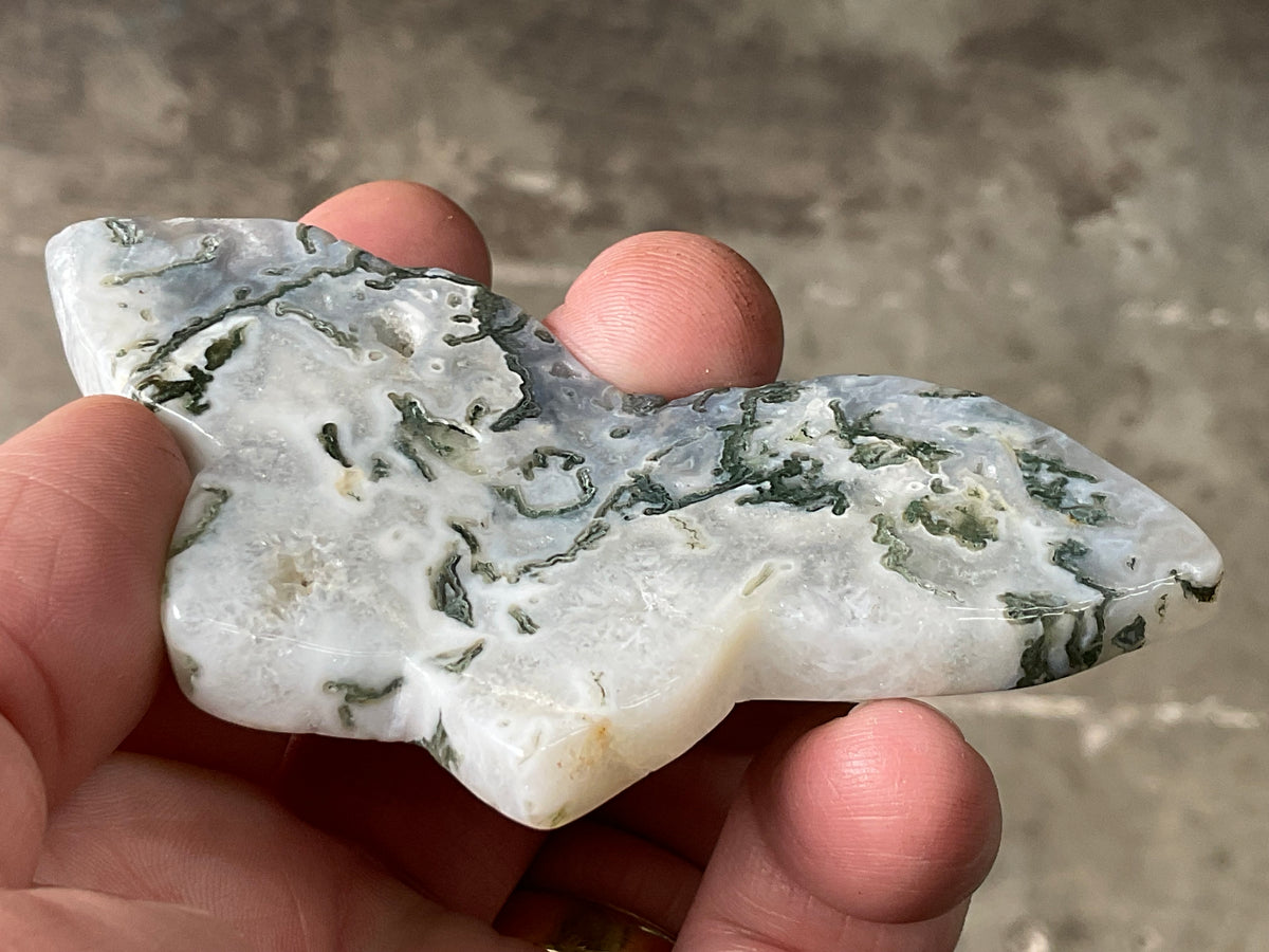 64g Moss Agate Butterfly