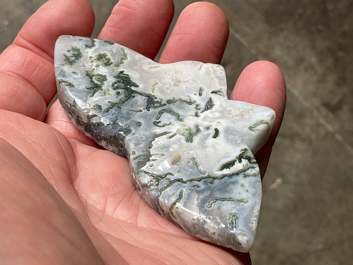 64g Moss Agate Butterfly