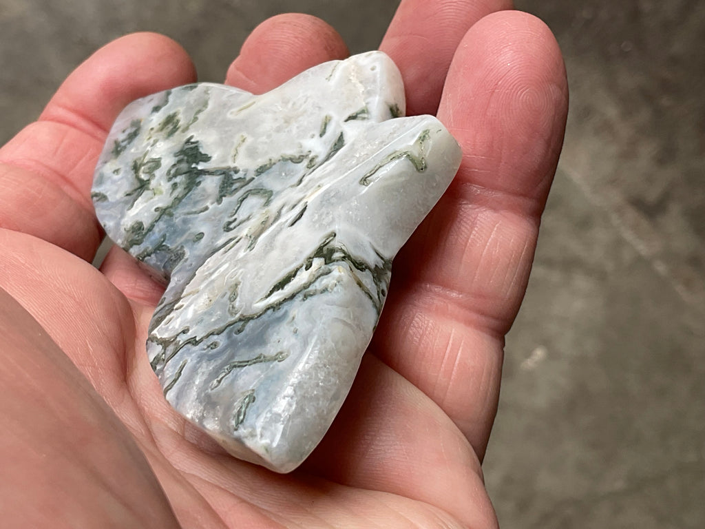 64g Moss Agate Butterfly