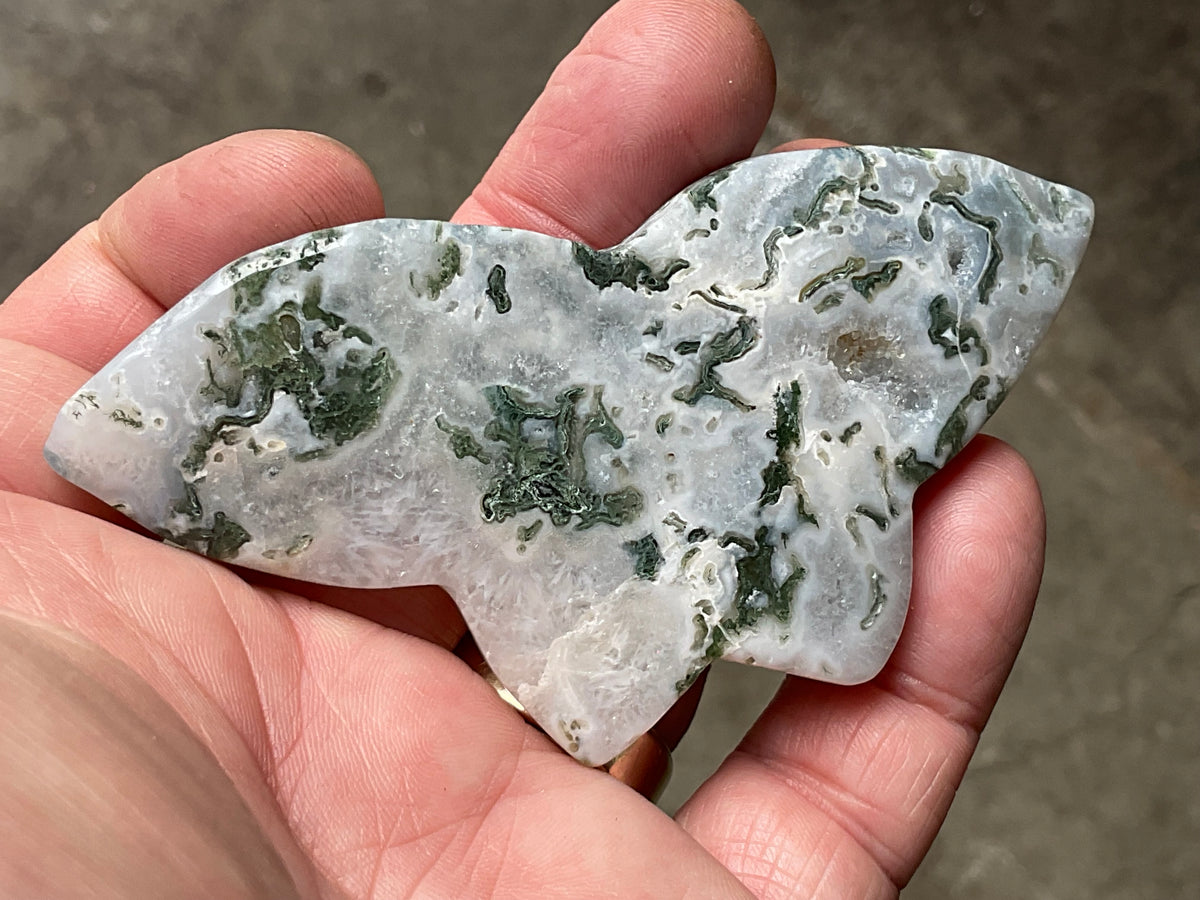 64g Moss Agate Butterfly