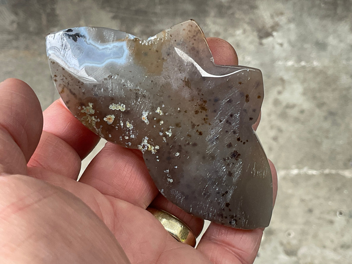 82g Dendritic Agate Butterfly