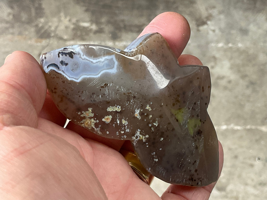 82g Dendritic Agate Butterfly