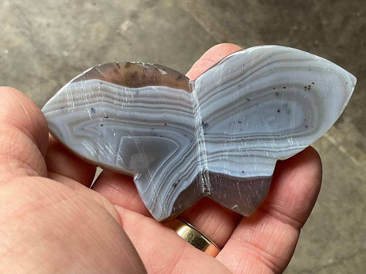 82g Dendritic Agate Butterfly