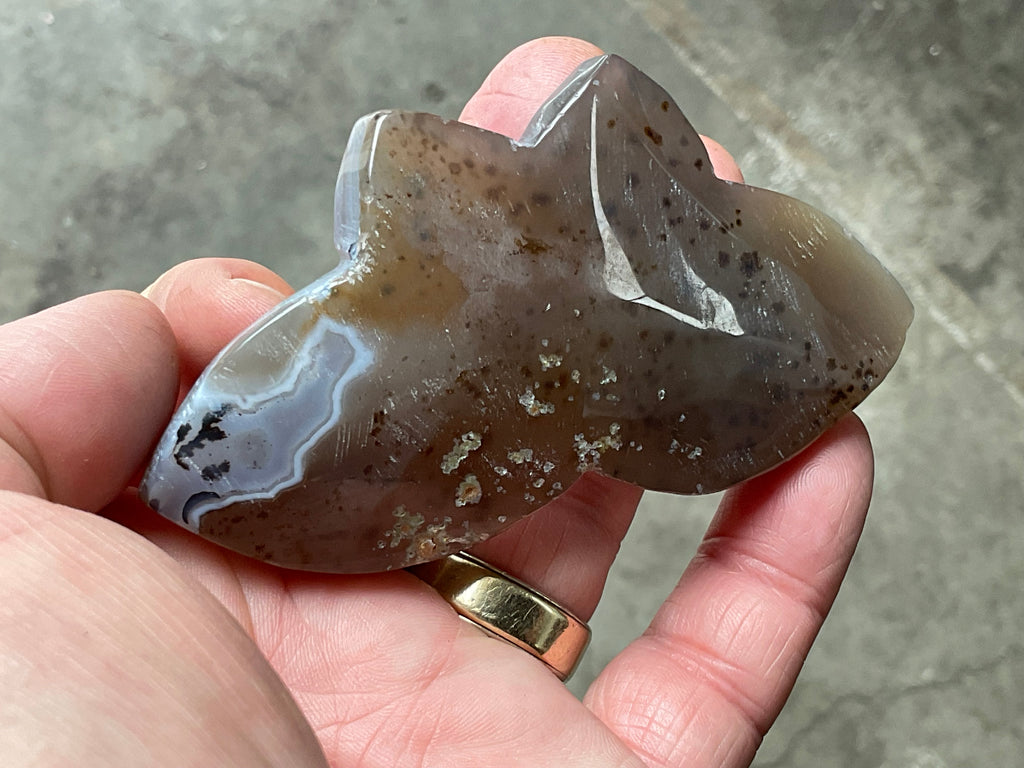82g Dendritic Agate Butterfly