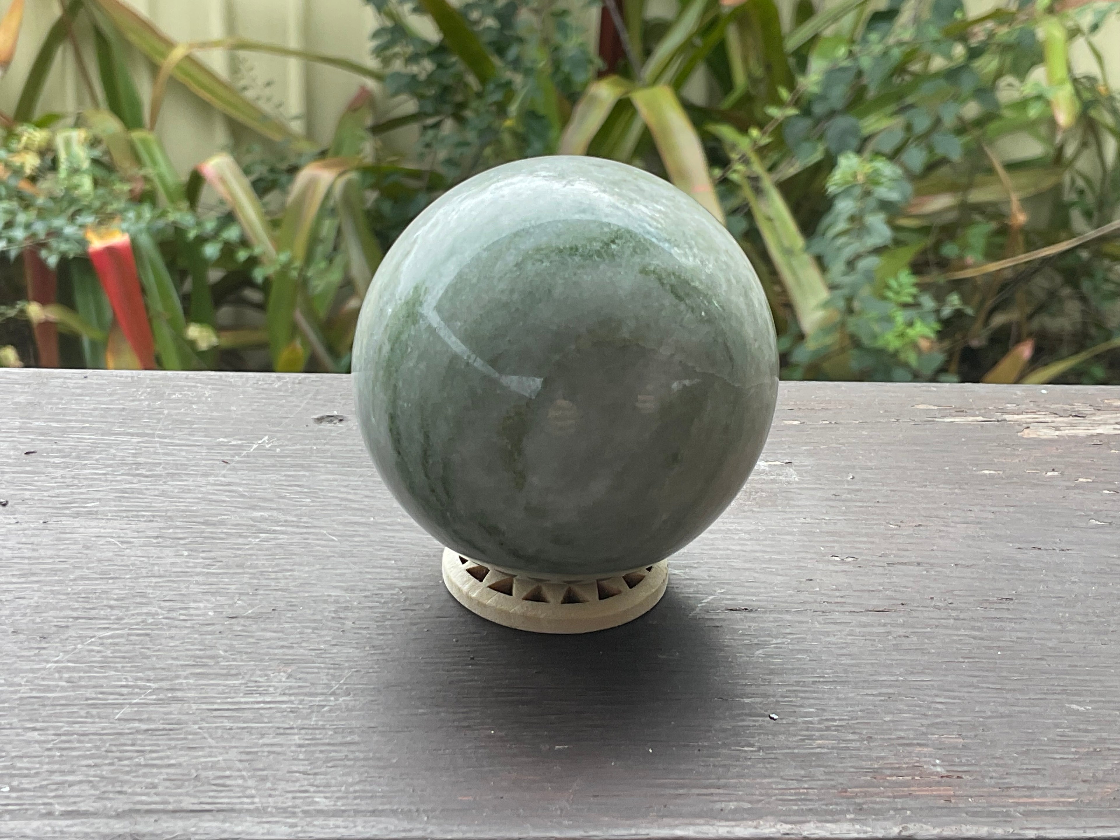 376g Green Jasper Sphere A