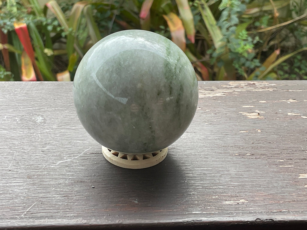 376g Green Jasper Sphere A