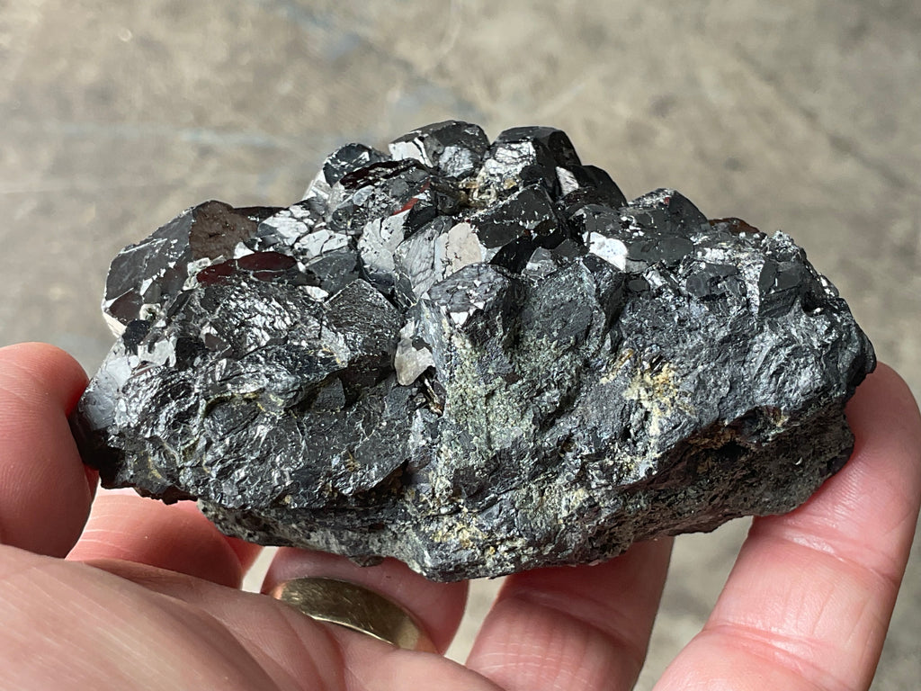 464g Magnetite with Calcite Specimen 1C