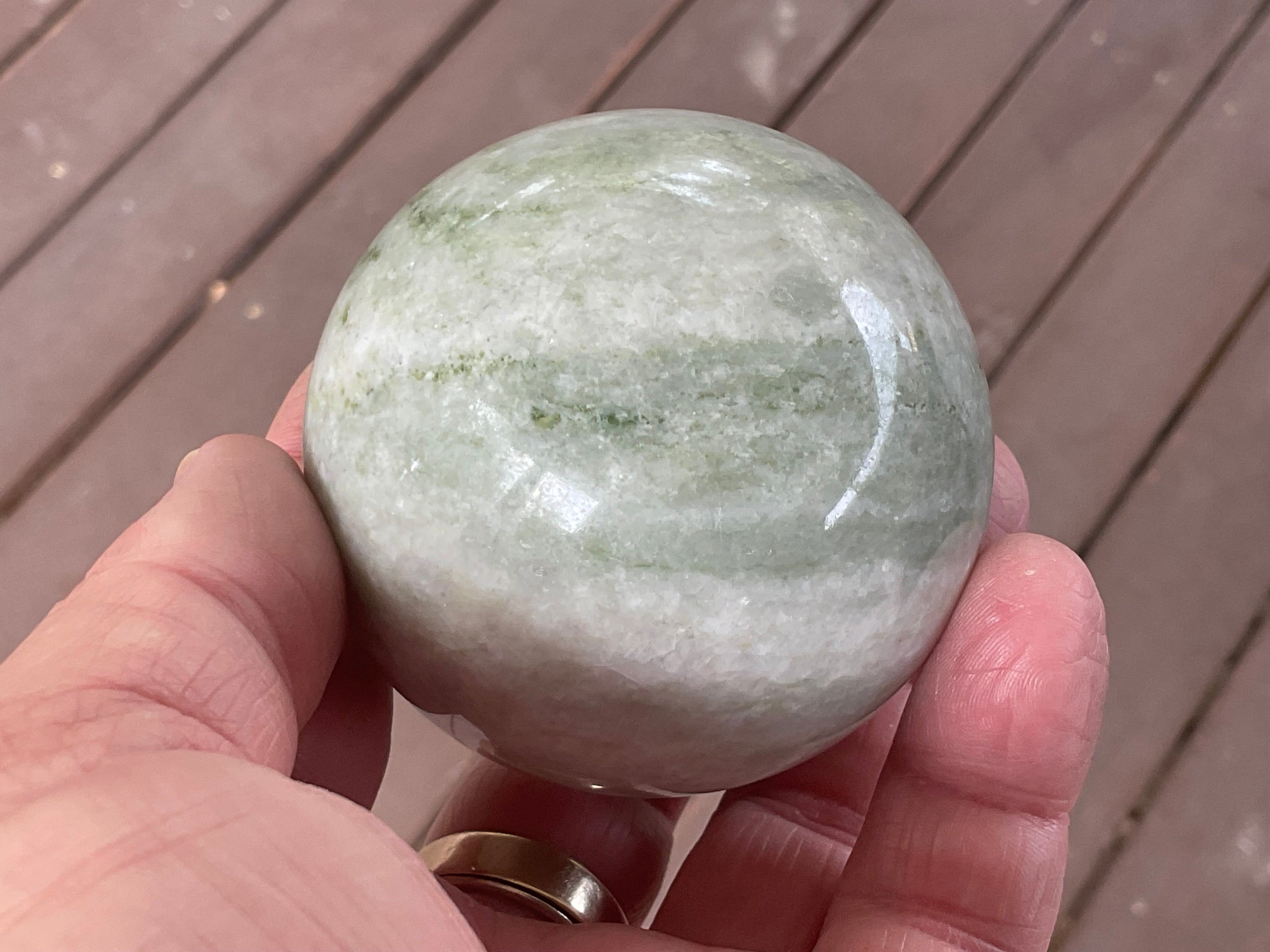 376g Green Jasper Sphere A